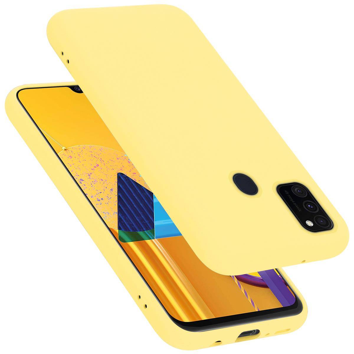 Cadorabo Schutzhülle für Samsung Galaxy M21 / M30s Hülle in Gelb Handyhülle Case Cover TPU Etui