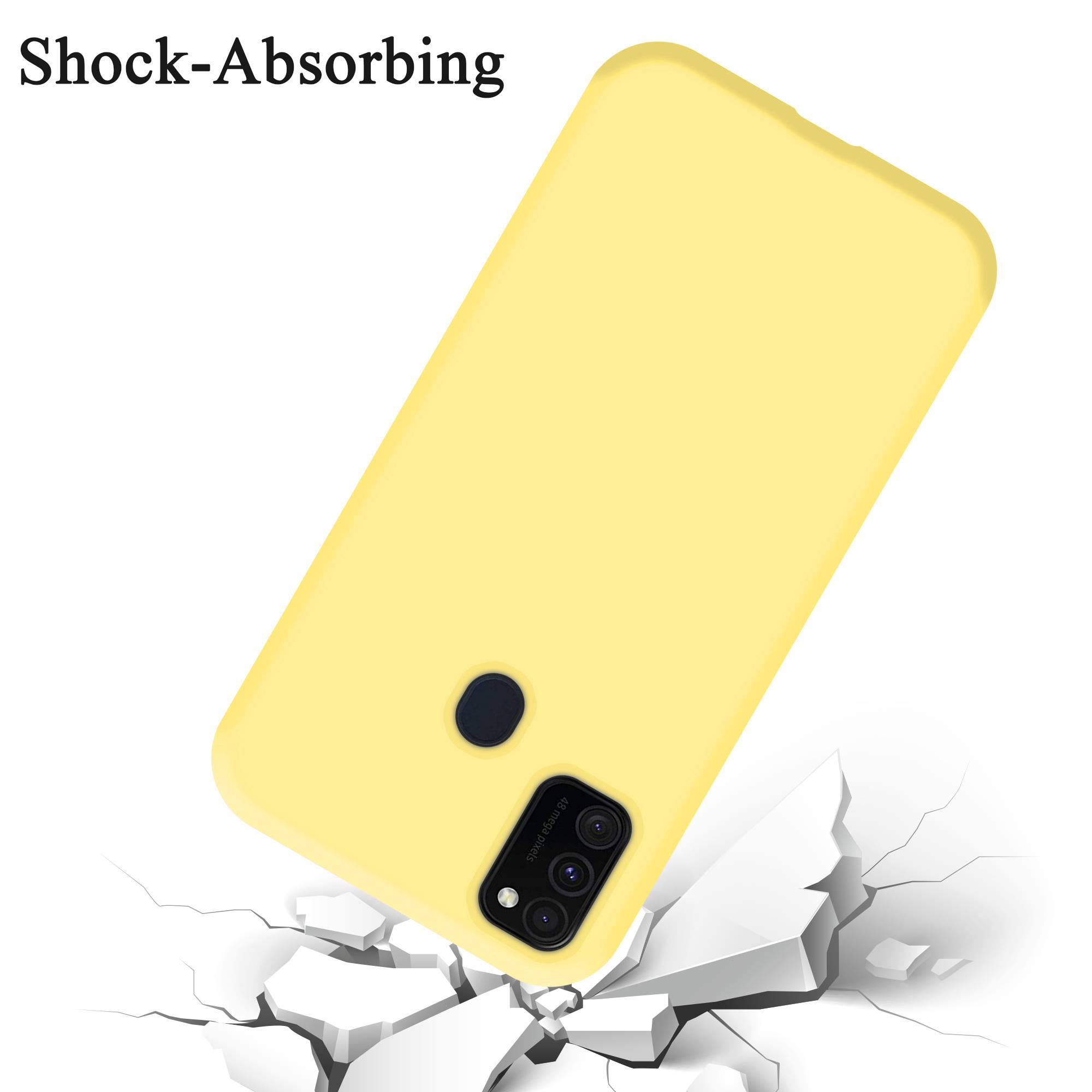 Cadorabo Schutzhülle für Samsung Galaxy M21 / M30s Hülle in Gelb Handyhülle Case Cover TPU Etui