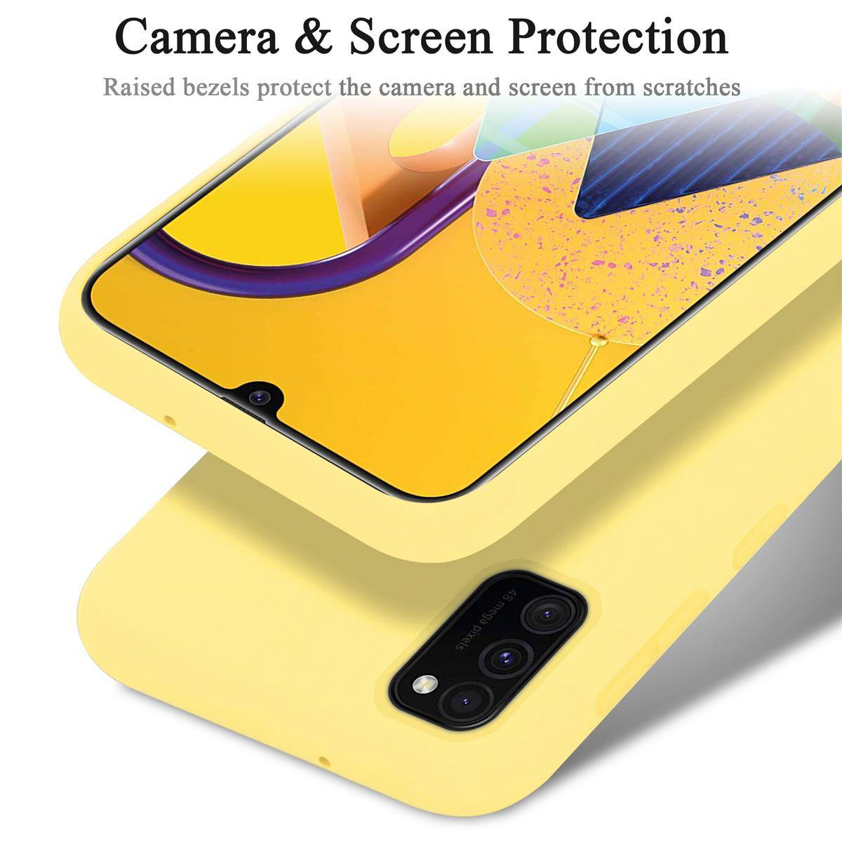 Cadorabo Schutzhülle für Samsung Galaxy M21 / M30s Hülle in Gelb Handyhülle Case Cover TPU Etui