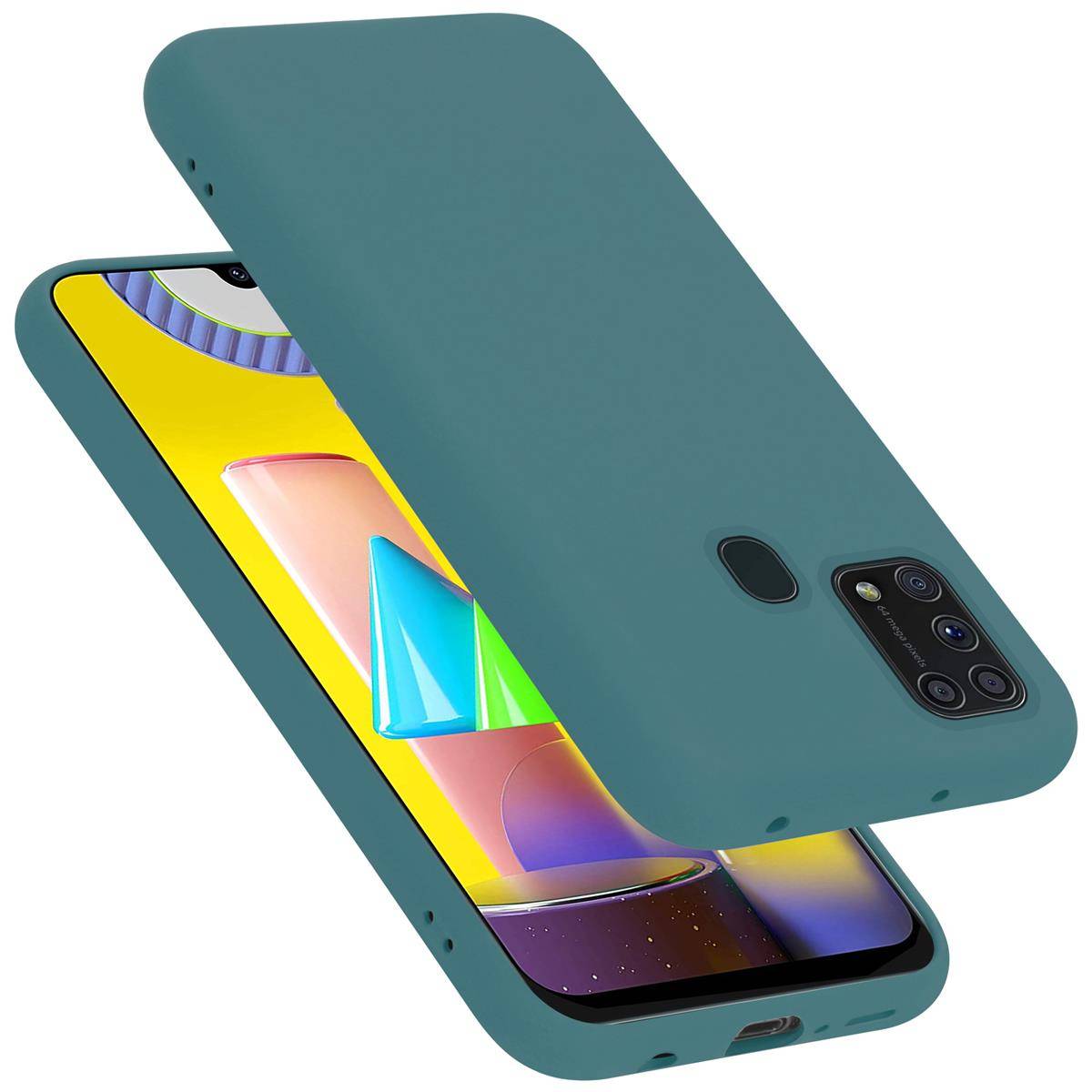 Cadorabo Schutzhülle für Samsung Galaxy M31 Hülle in Grün Handyhülle Case Cover TPU Etui