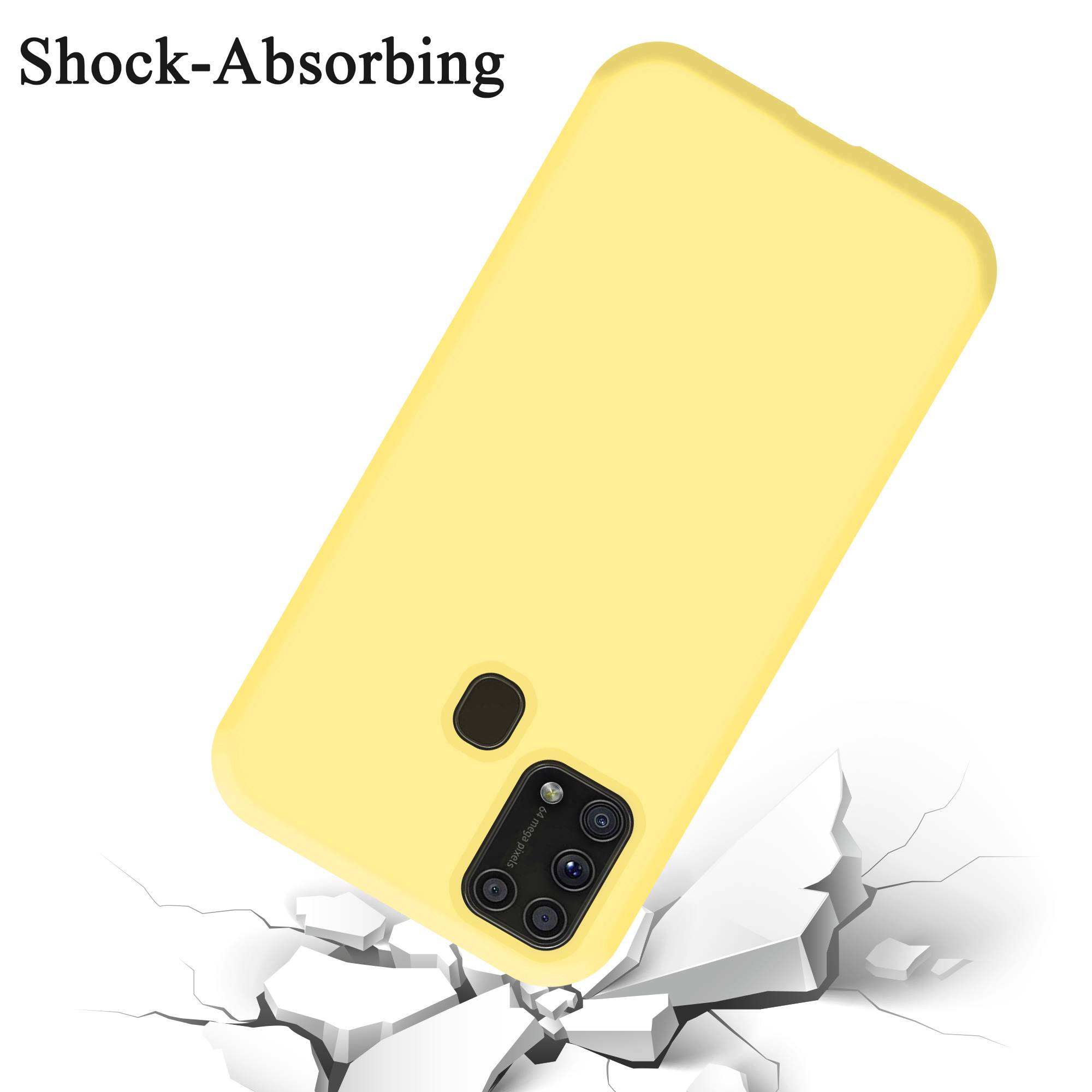 Cadorabo Schutzhülle für Samsung Galaxy M31 Hülle in Gelb Handyhülle Case Cover TPU Etui