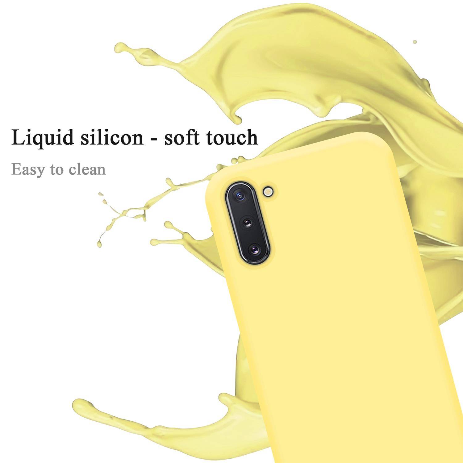 Cadorabo Schutzhülle für Samsung Galaxy NOTE 10 Hülle in Gelb Handyhülle Case Cover TPU Etui