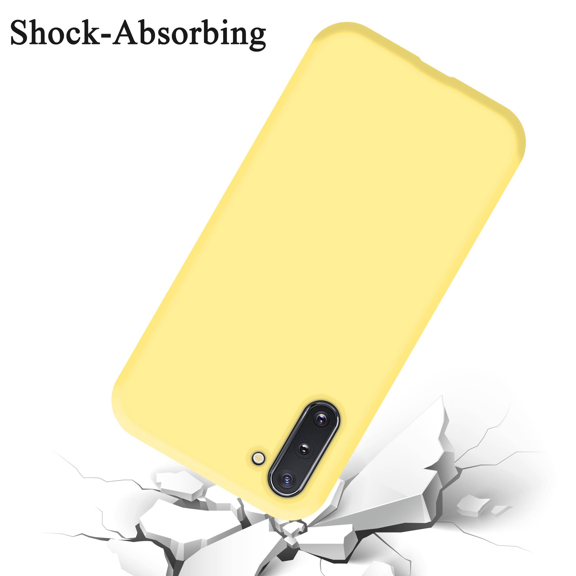 Cadorabo Schutzhülle für Samsung Galaxy NOTE 10 Hülle in Gelb Handyhülle Case Cover TPU Etui