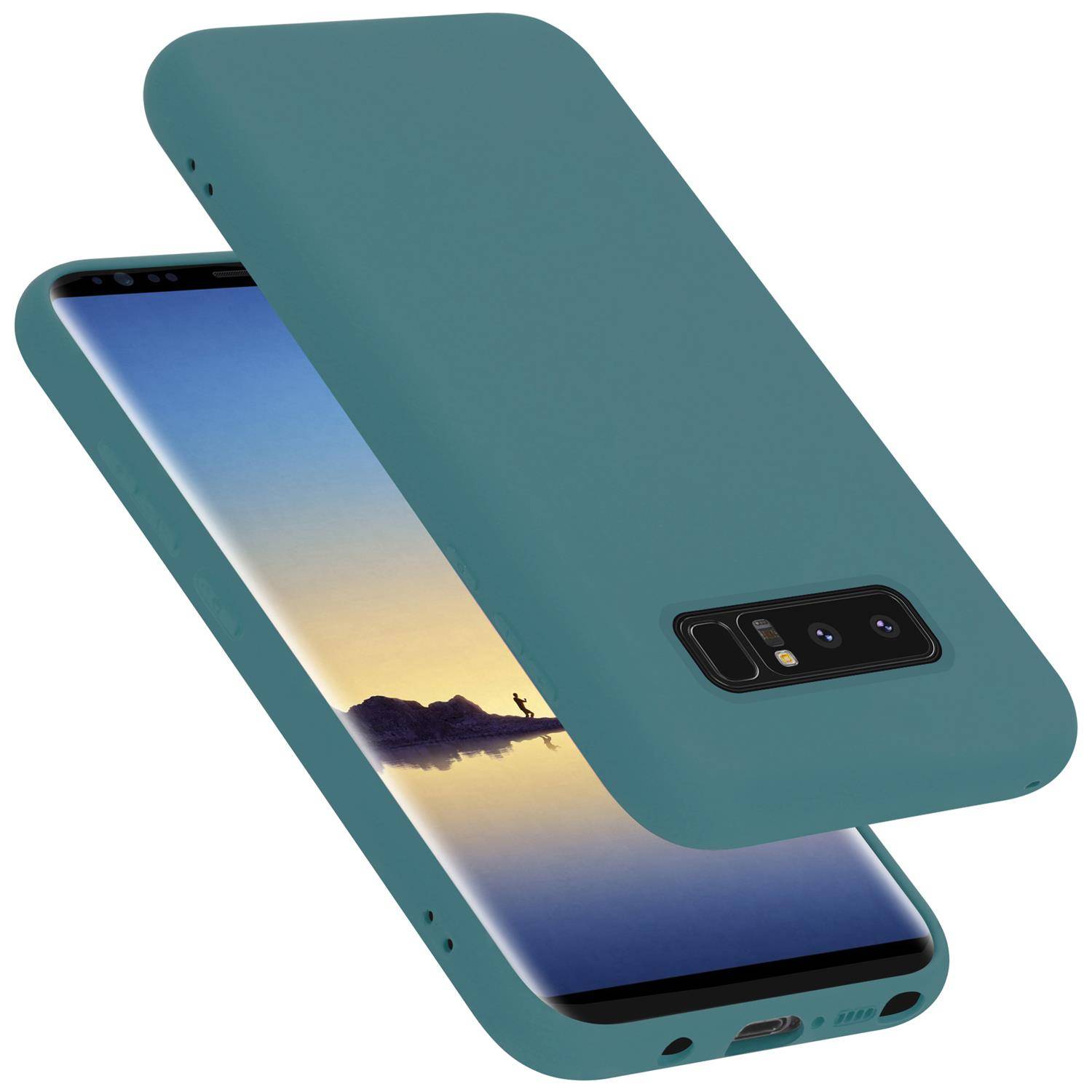 Cadorabo Schutzhülle für Samsung Galaxy NOTE 8 Hülle in Grün Handyhülle Case Cover TPU Etui