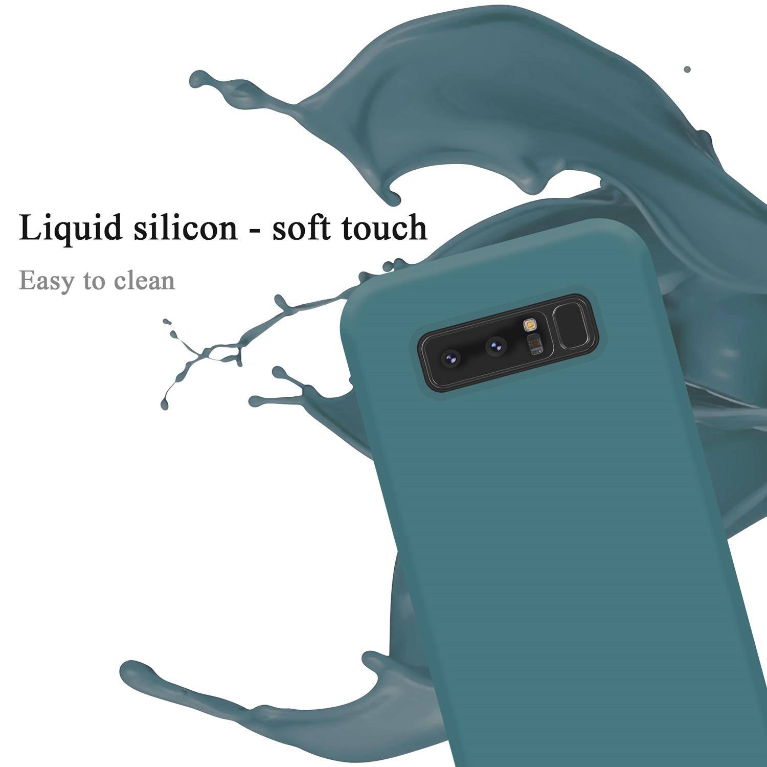 Cadorabo Schutzhülle für Samsung Galaxy NOTE 8 Hülle in Grün Handyhülle Case Cover TPU Etui