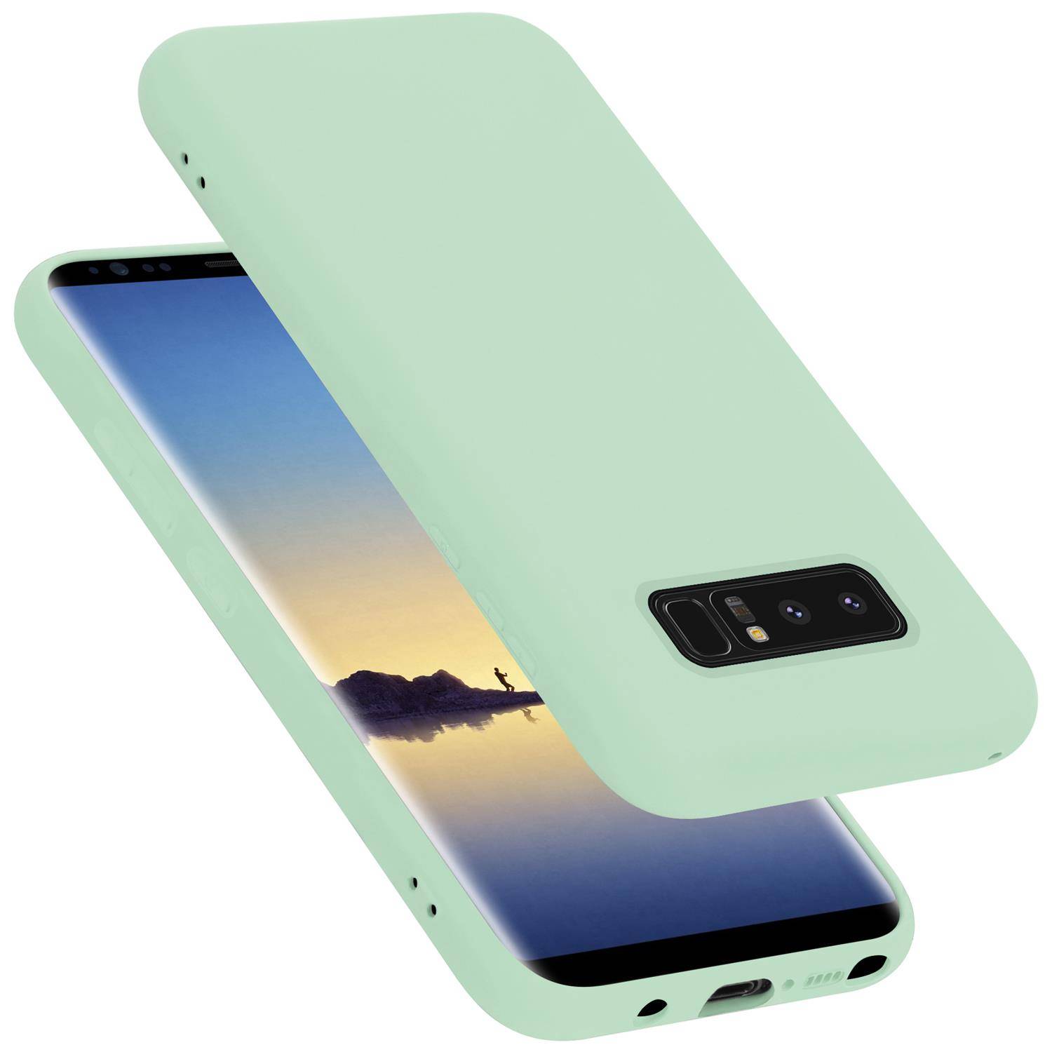 Cadorabo Schutzhülle für Samsung Galaxy NOTE 8 Hülle in Grün Handyhülle Case Cover TPU Etui