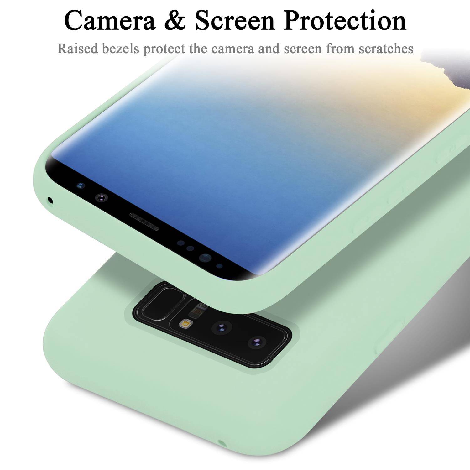 Cadorabo Schutzhülle für Samsung Galaxy NOTE 8 Hülle in Grün Handyhülle Case Cover TPU Etui