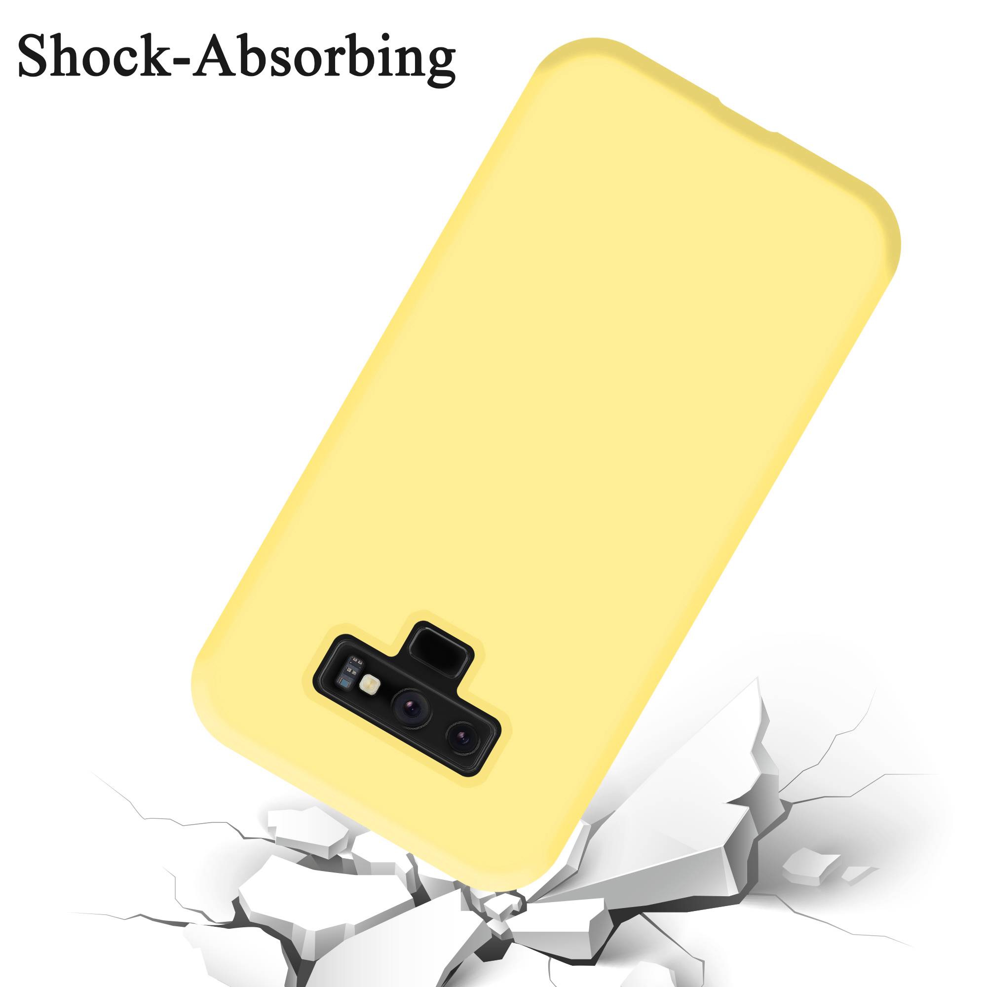 Cadorabo Schutzhülle für Samsung Galaxy NOTE 9 Hülle in Gelb Handyhülle Case Cover TPU Etui