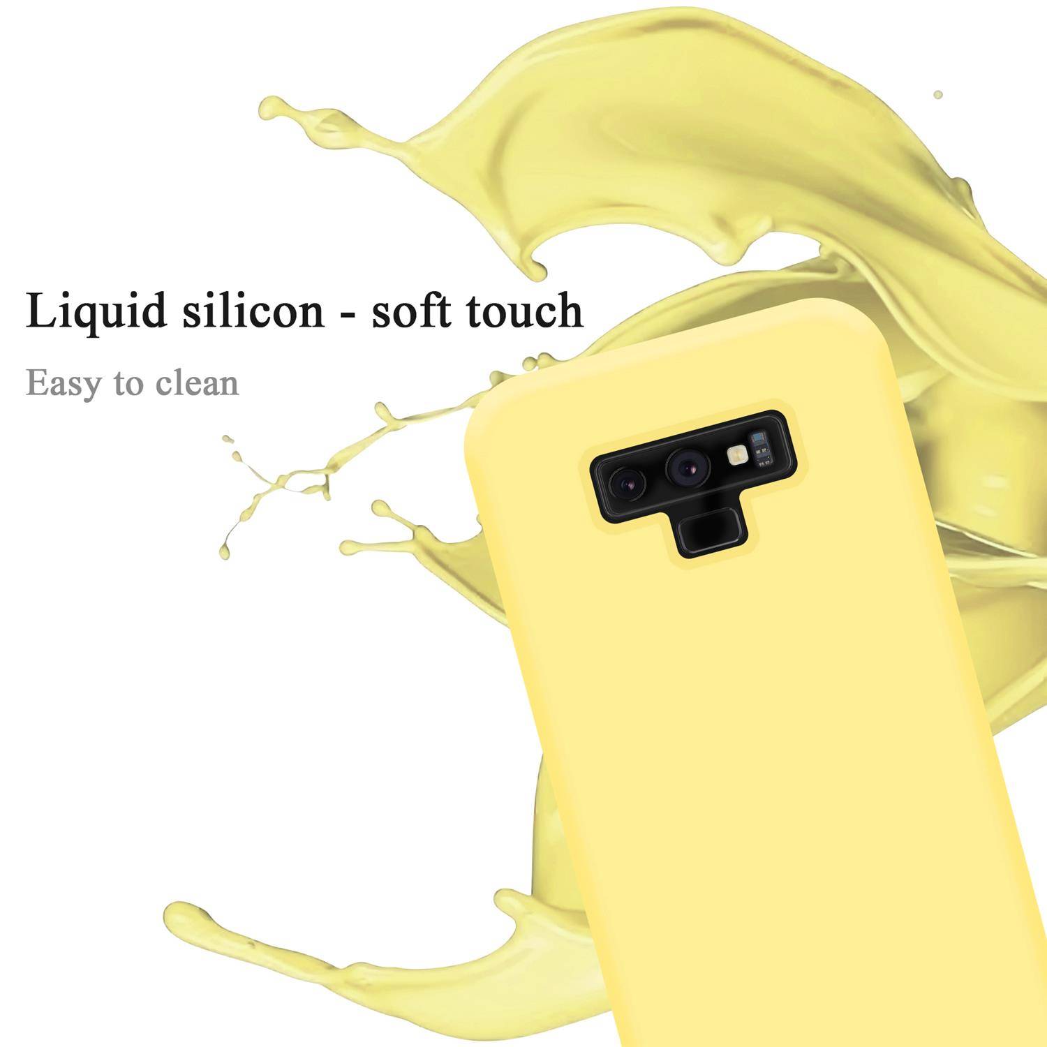 Cadorabo Schutzhülle für Samsung Galaxy NOTE 9 Hülle in Gelb Handyhülle Case Cover TPU Etui