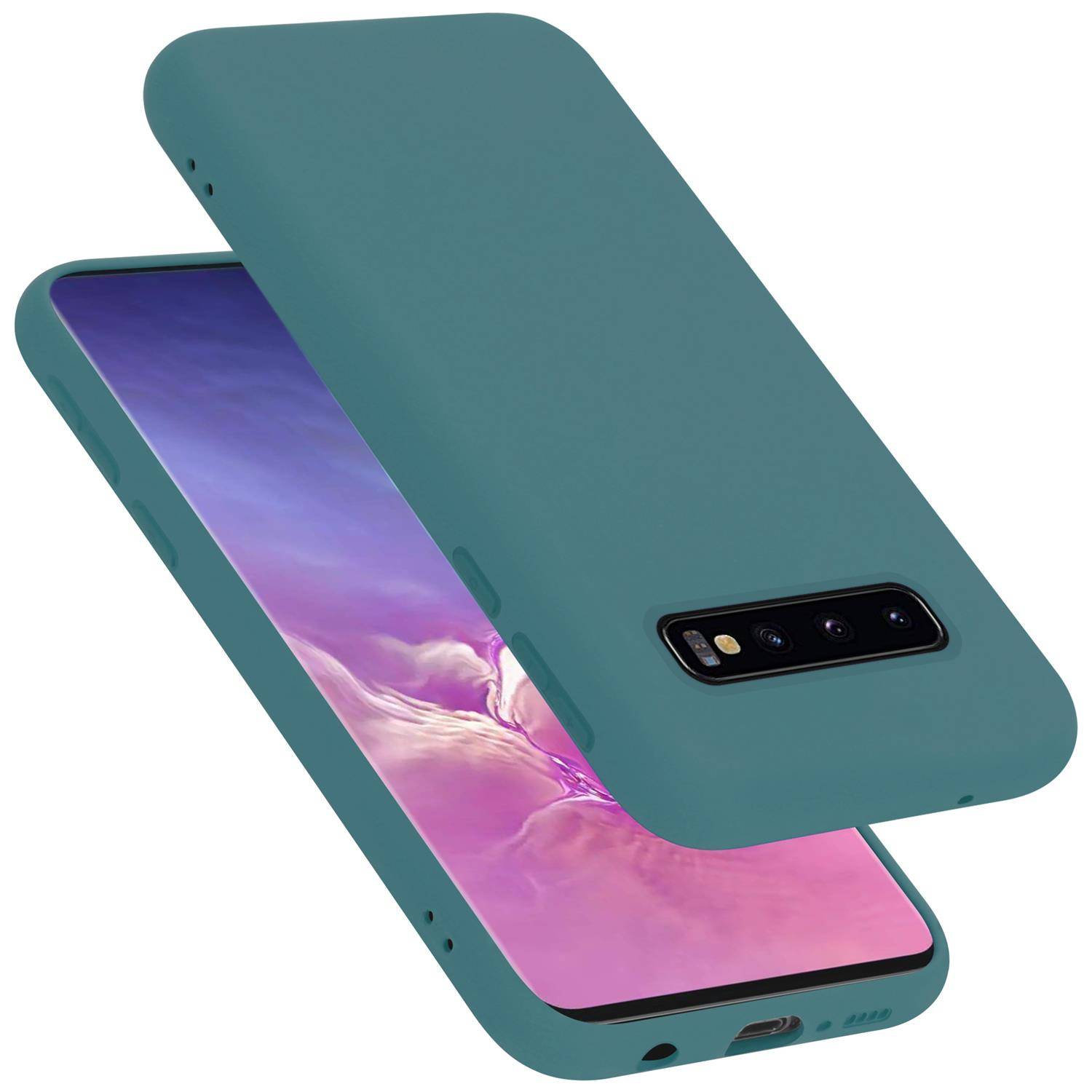 Cadorabo Schutzhülle für Samsung Galaxy S10 4G Hülle in Grün Handyhülle Case Cover TPU Etui