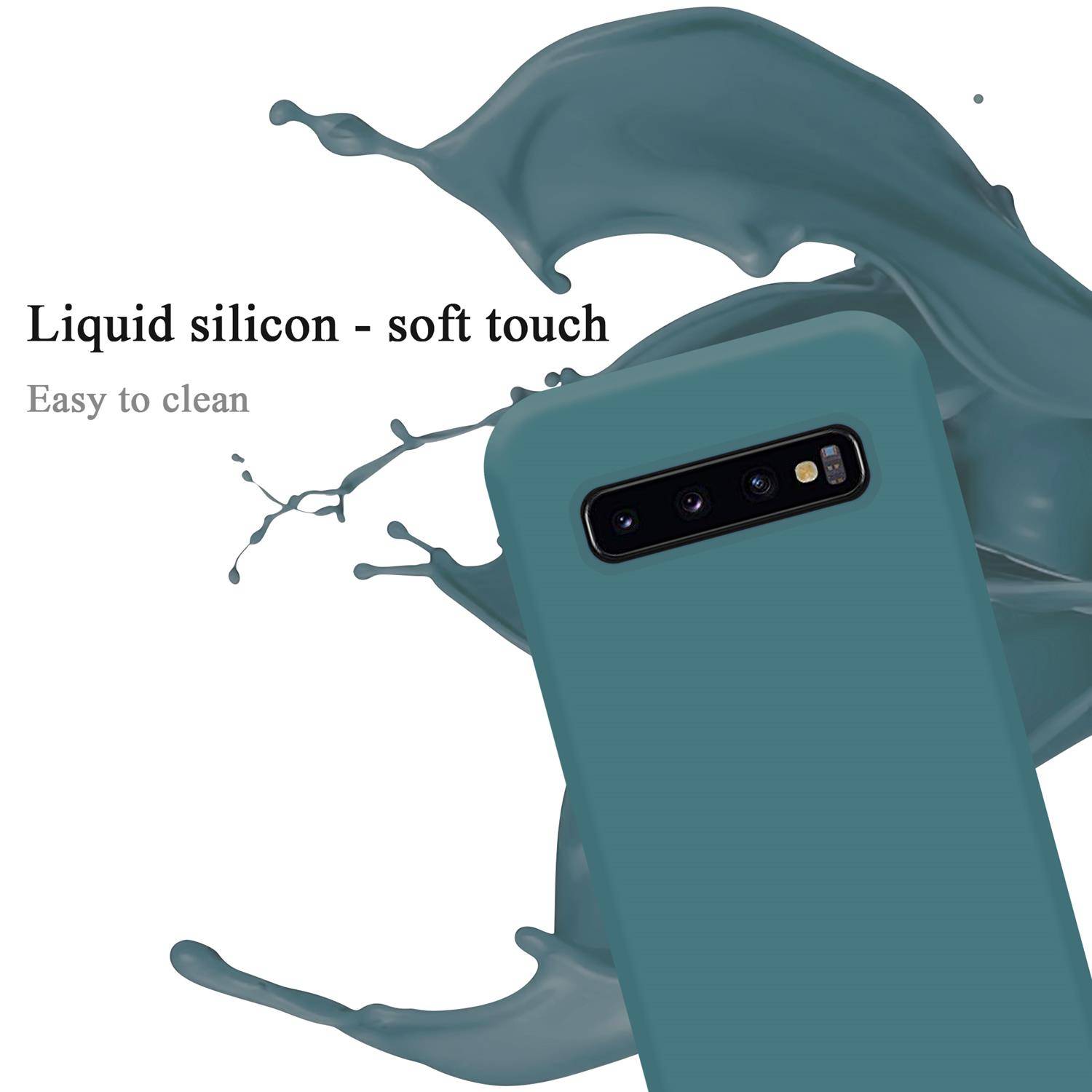 Cadorabo Schutzhülle für Samsung Galaxy S10 4G Hülle in Grün Handyhülle Case Cover TPU Etui