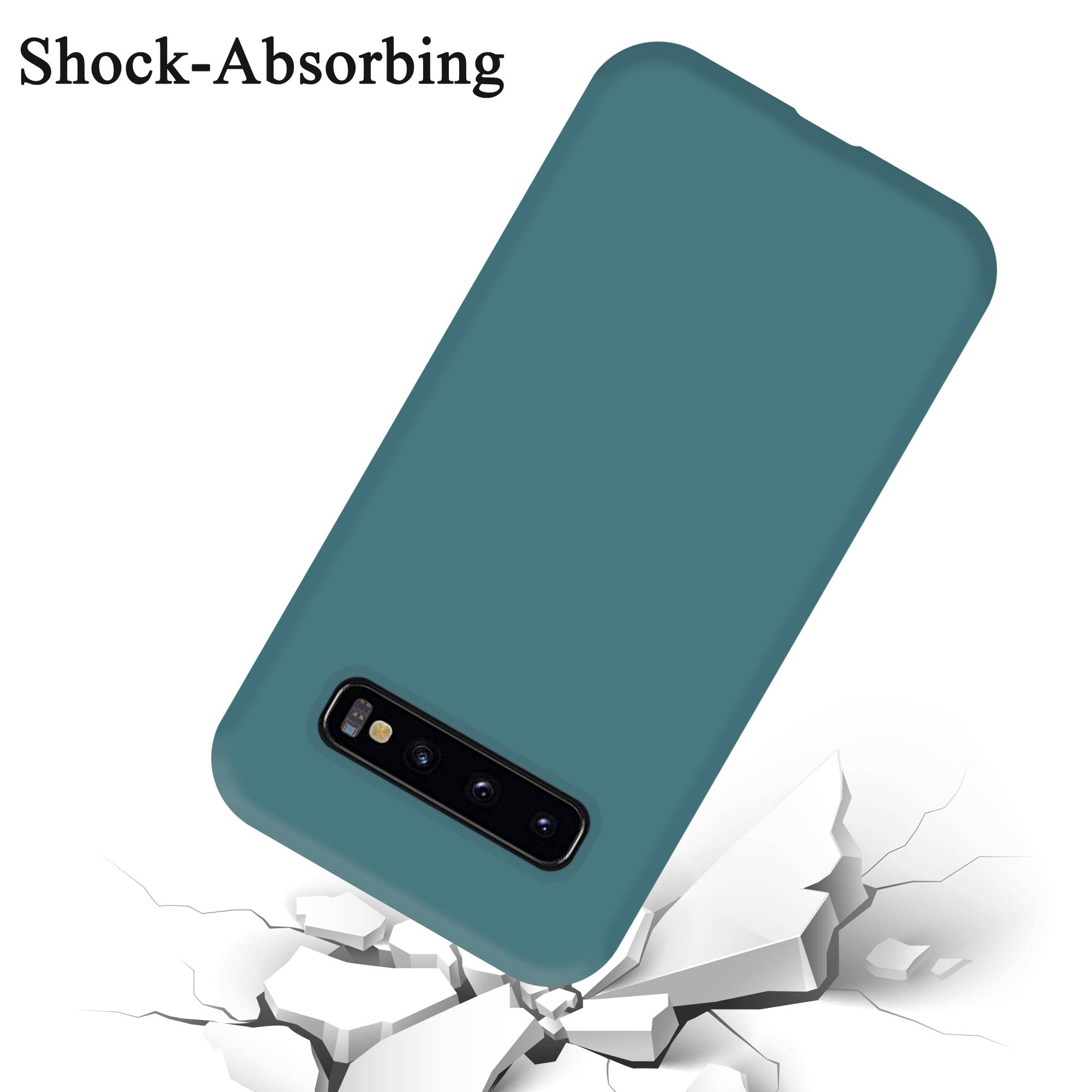 Cadorabo Schutzhülle für Samsung Galaxy S10 4G Hülle in Grün Handyhülle Case Cover TPU Etui