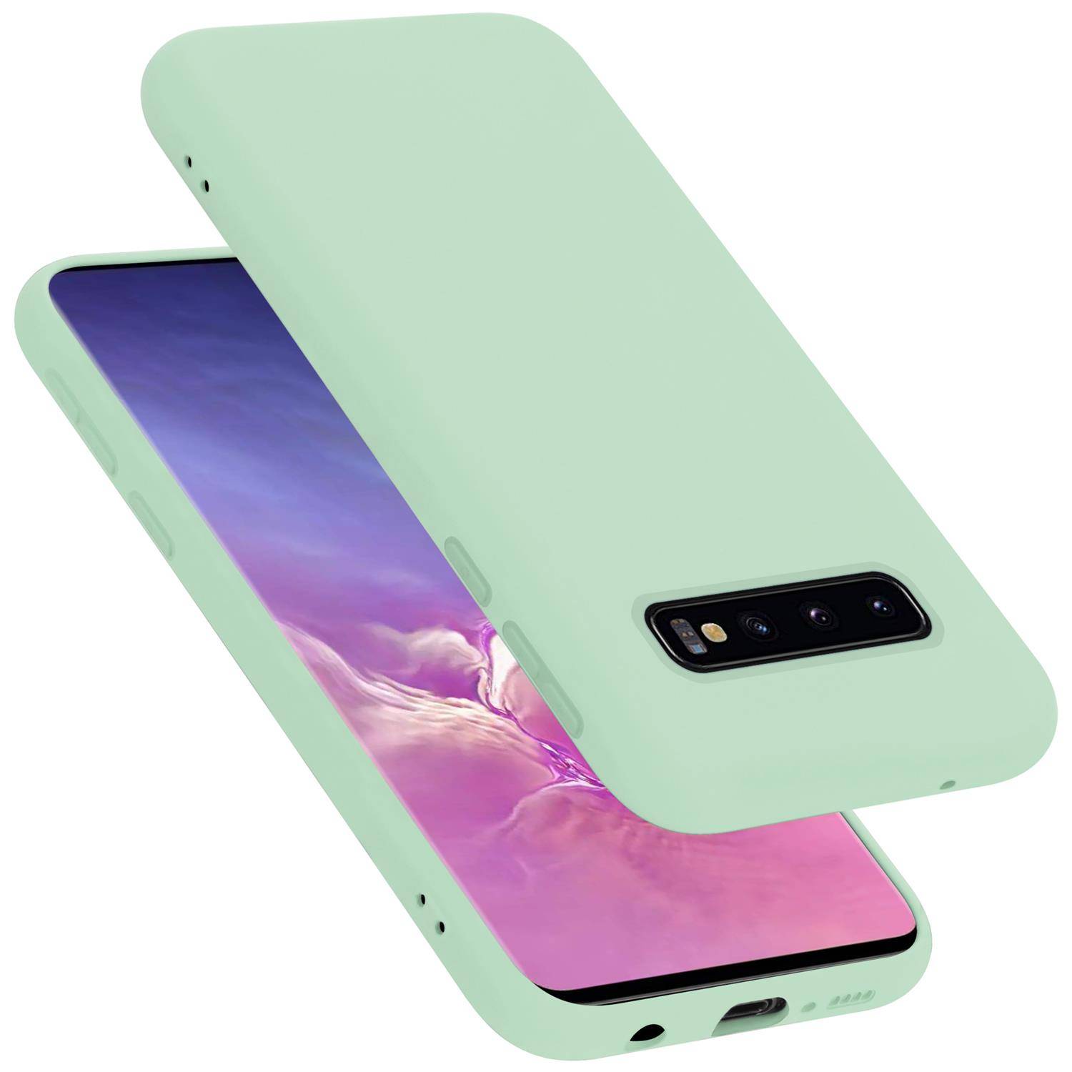 Cadorabo Schutzhülle für Samsung Galaxy S10 4G Hülle in Grün Handyhülle Case Cover TPU Etui