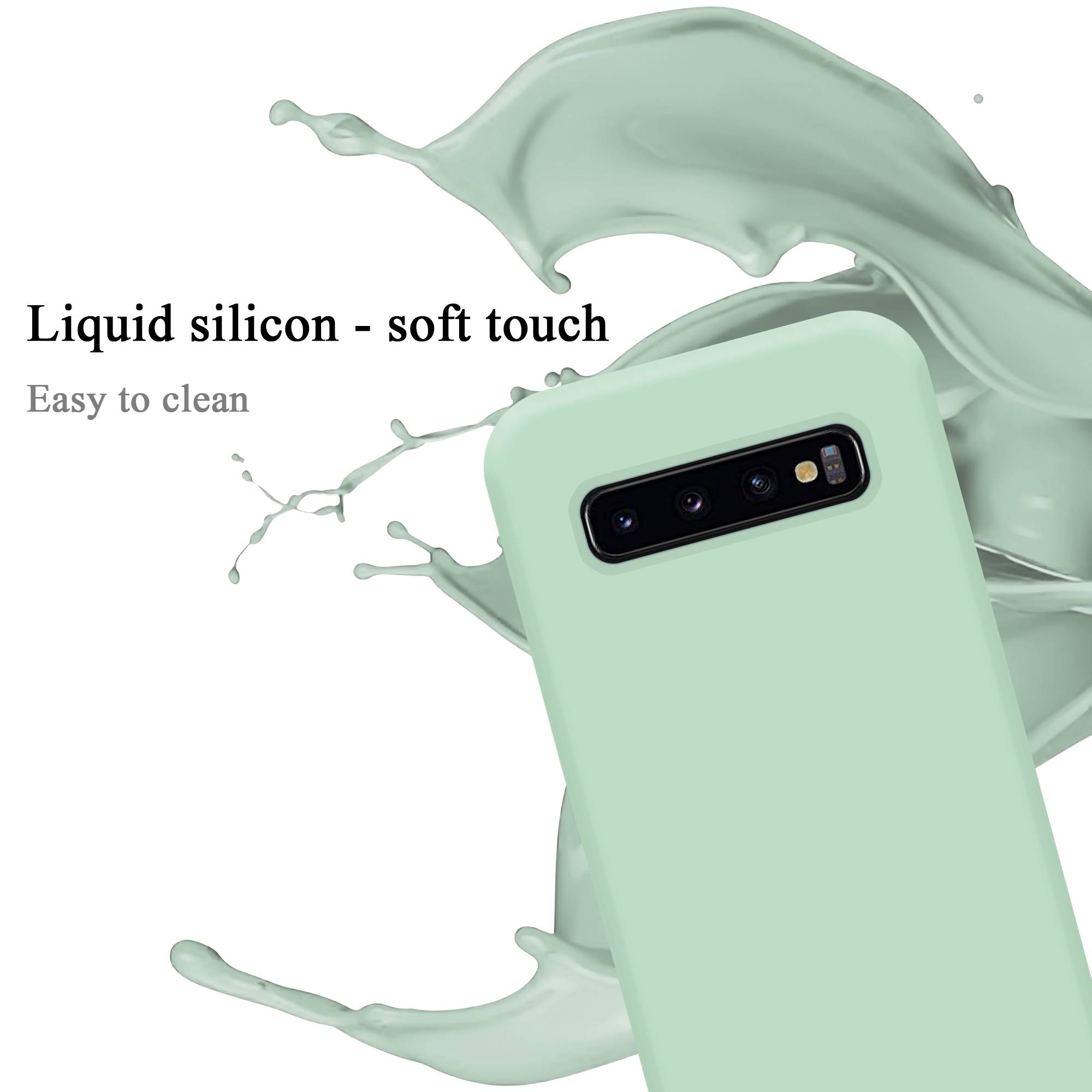 Cadorabo Schutzhülle für Samsung Galaxy S10 4G Hülle in Grün Handyhülle Case Cover TPU Etui
