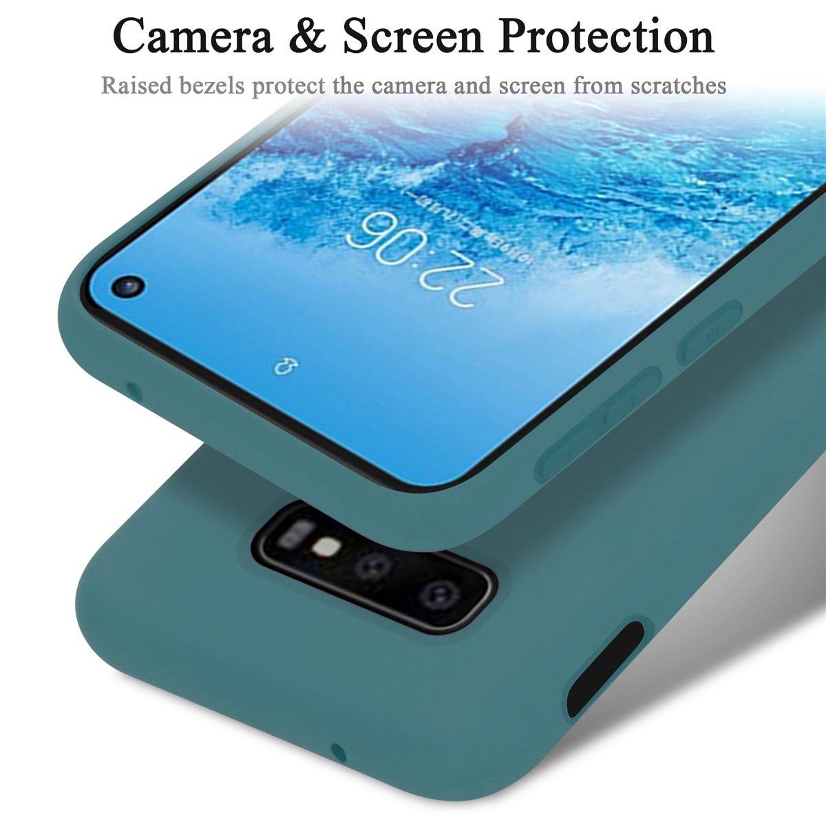 Cadorabo Schutzhülle für Samsung Galaxy S10e Hülle in Grün Handyhülle Case Cover TPU Etui
