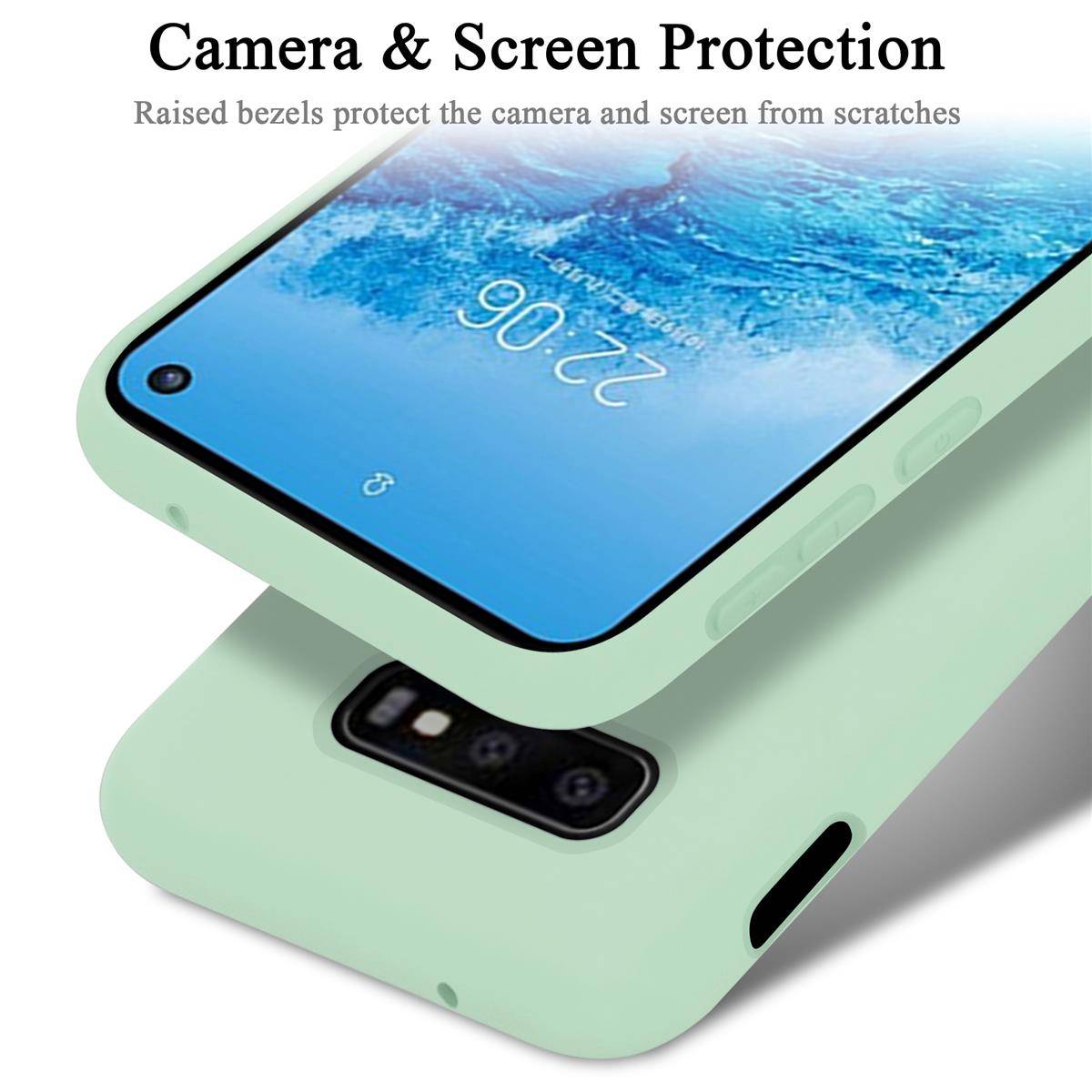 Cadorabo Schutzhülle für Samsung Galaxy S10e Hülle in Grün Handyhülle Case Cover TPU Etui