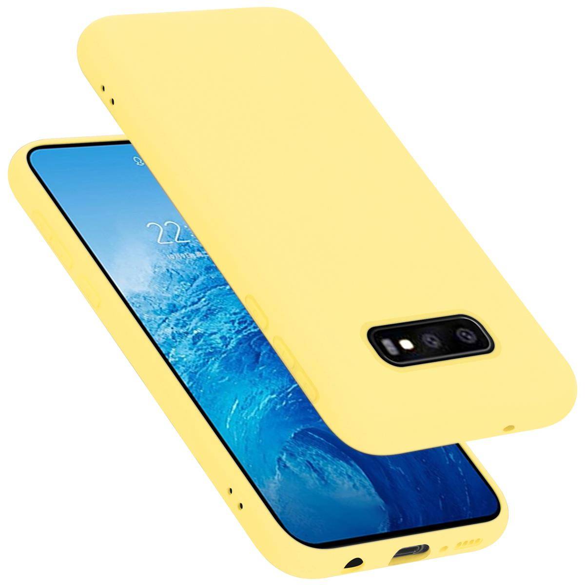Cadorabo Schutzhülle für Samsung Galaxy S10e Hülle in Gelb Handyhülle Case Cover TPU Etui