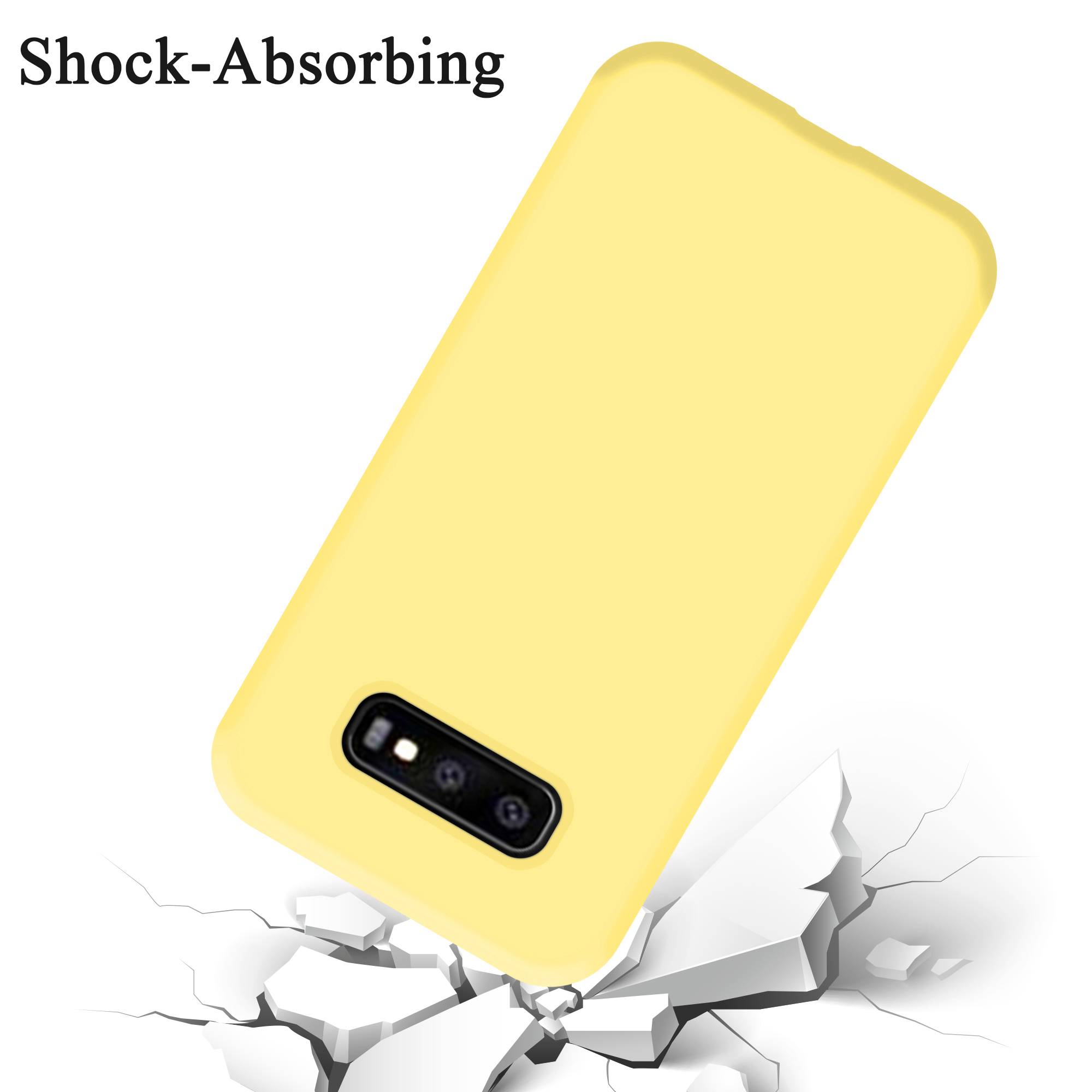 Cadorabo Schutzhülle für Samsung Galaxy S10e Hülle in Gelb Handyhülle Case Cover TPU Etui