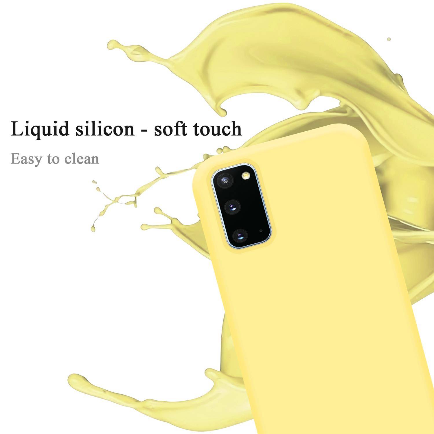 Cadorabo Schutzhülle für Samsung Galaxy S20 Hülle in Gelb Handyhülle Case Cover TPU Etui
