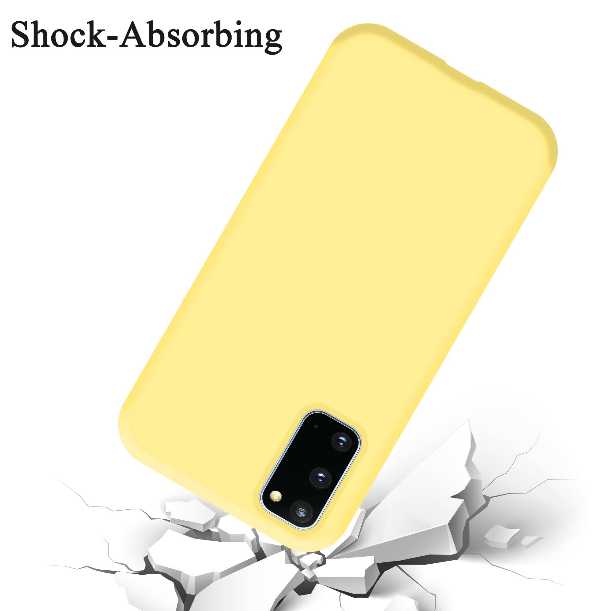 Cadorabo Schutzhülle für Samsung Galaxy S20 Hülle in Gelb Handyhülle Case Cover TPU Etui