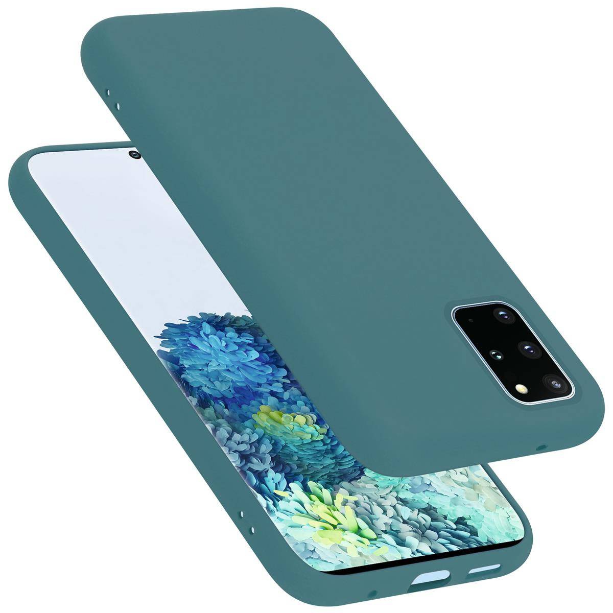 Cadorabo Schutzhülle für Samsung Galaxy S20 PLUS Hülle in Grün Handyhülle Case Cover TPU Etui