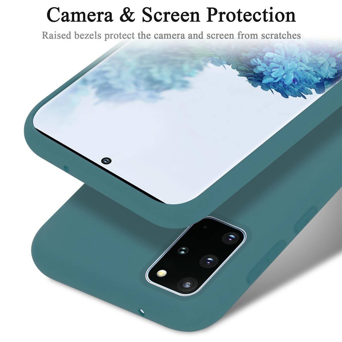Cadorabo Schutzhülle für Samsung Galaxy S20 PLUS Hülle in Grün Handyhülle Case Cover TPU Etui