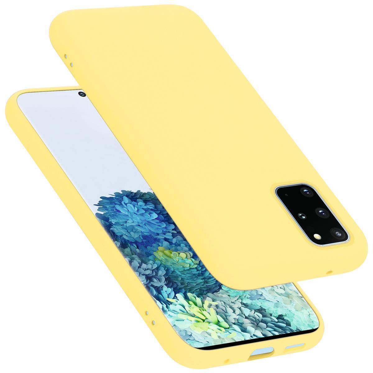 Cadorabo Schutzhülle für Samsung Galaxy S20 PLUS Hülle in Gelb Handyhülle Case Cover TPU Etui