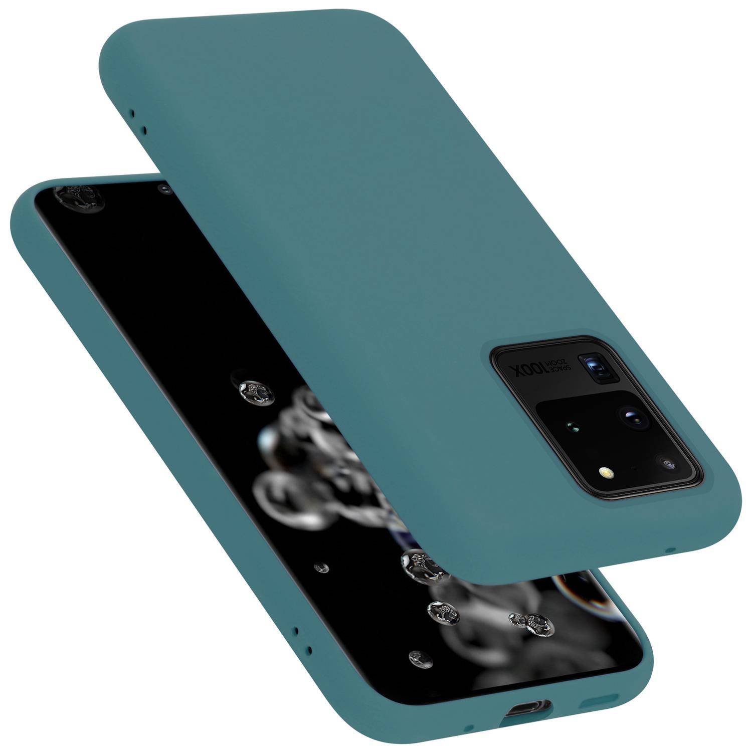 Cadorabo Schutzhülle für Samsung Galaxy S20 ULTRA Hülle in Grün Handyhülle Case Cover TPU Etui