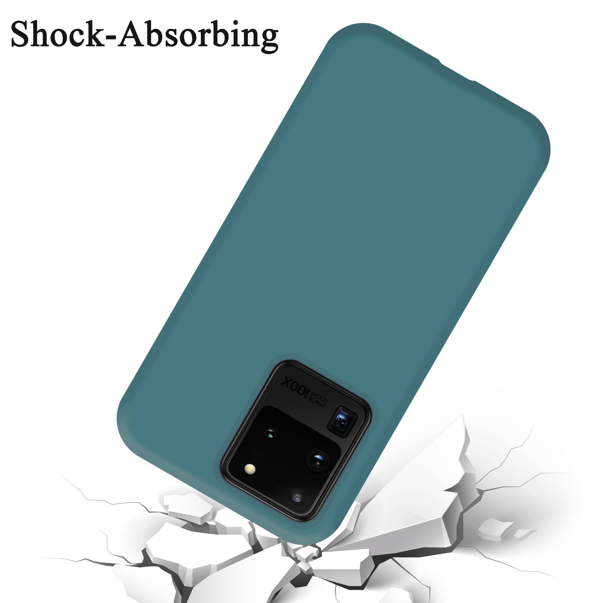 Cadorabo Schutzhülle für Samsung Galaxy S20 ULTRA Hülle in Grün Handyhülle Case Cover TPU Etui