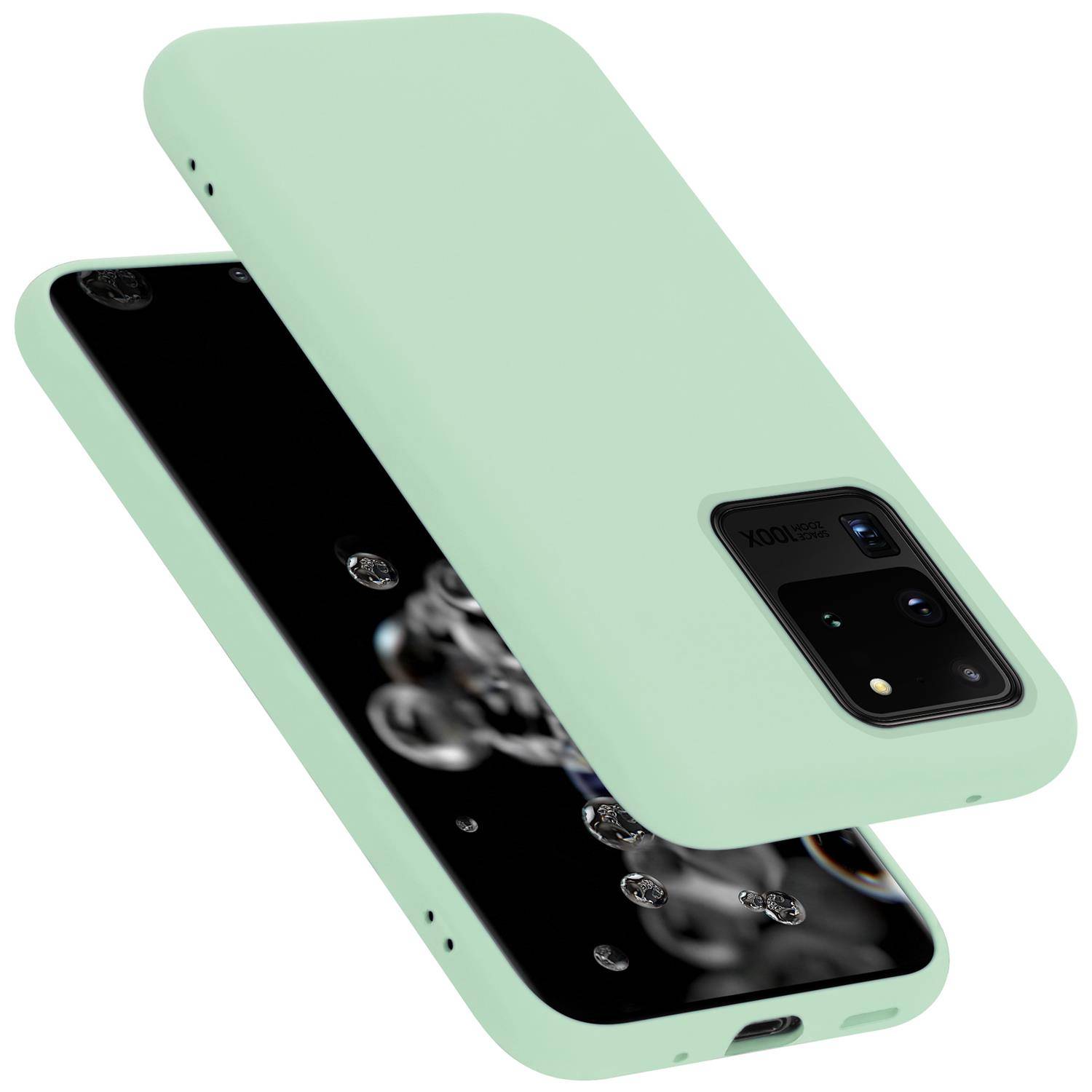 Cadorabo Schutzhülle für Samsung Galaxy S20 ULTRA Hülle in Grün Handyhülle Case Cover TPU Etui