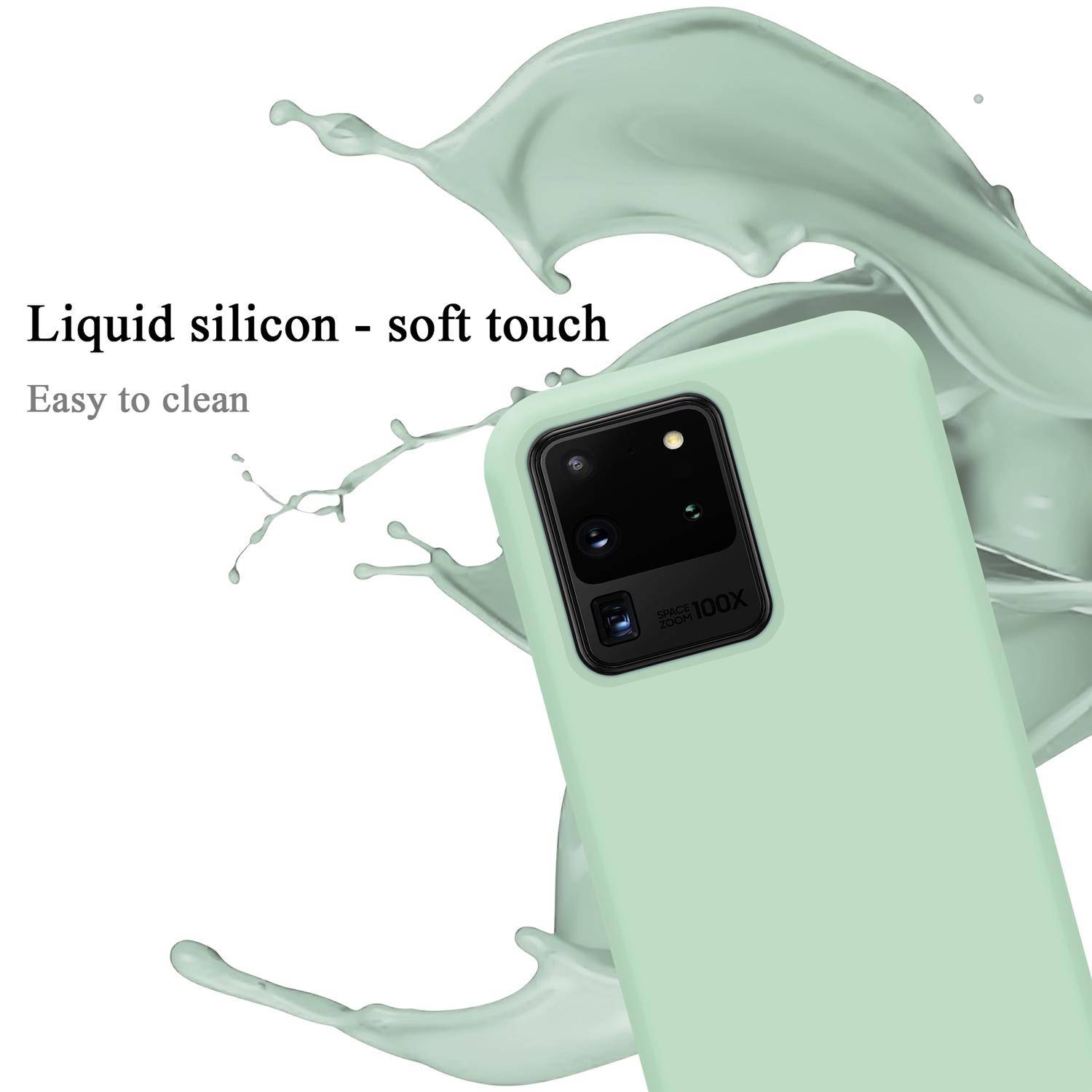 Cadorabo Schutzhülle für Samsung Galaxy S20 ULTRA Hülle in Grün Handyhülle Case Cover TPU Etui