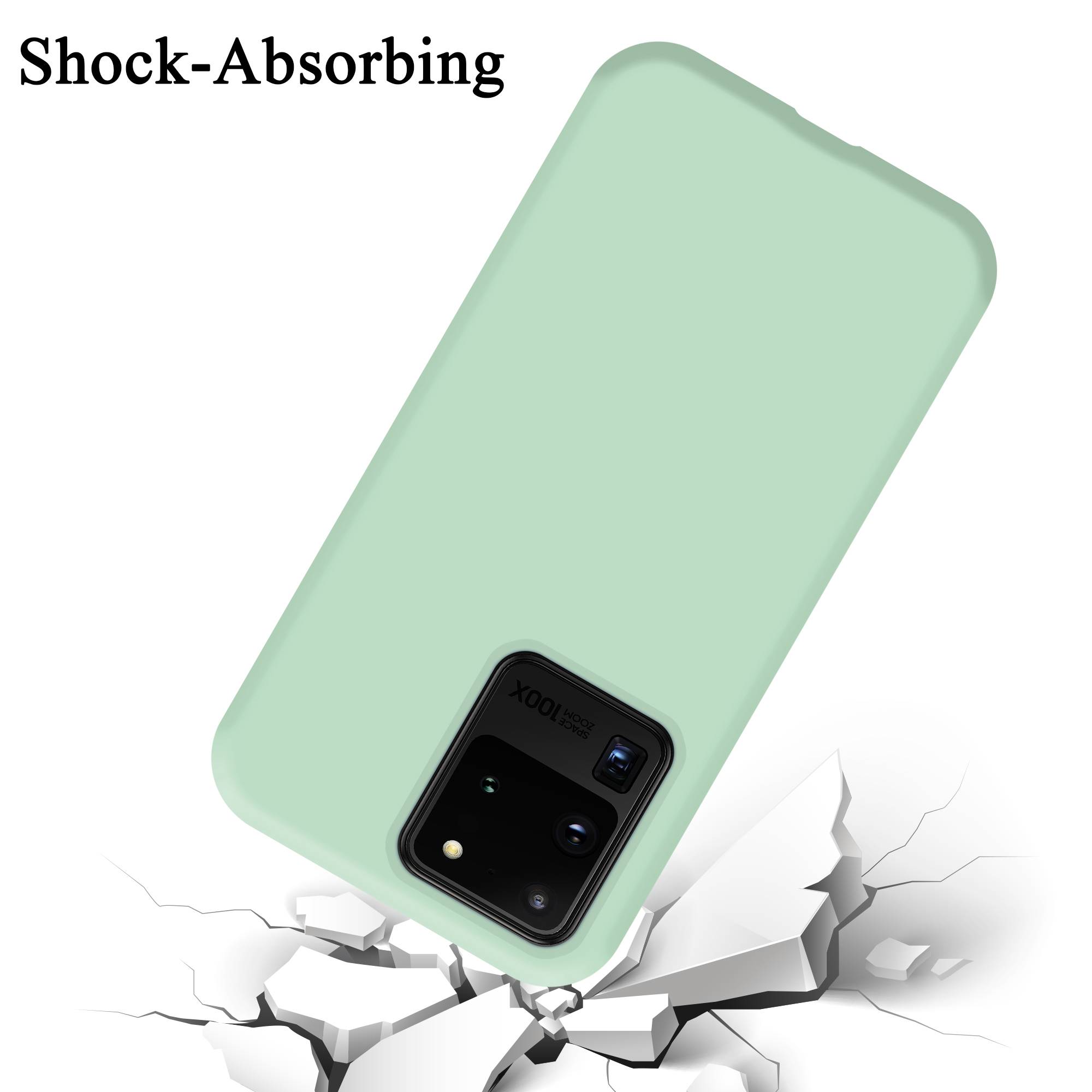 Cadorabo Schutzhülle für Samsung Galaxy S20 ULTRA Hülle in Grün Handyhülle Case Cover TPU Etui