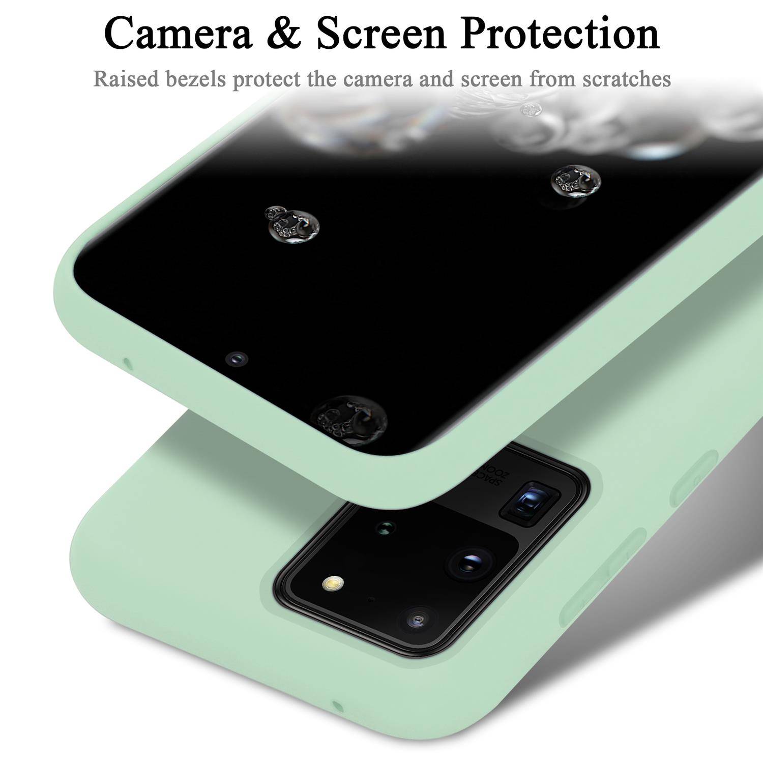 Cadorabo Schutzhülle für Samsung Galaxy S20 ULTRA Hülle in Grün Handyhülle Case Cover TPU Etui