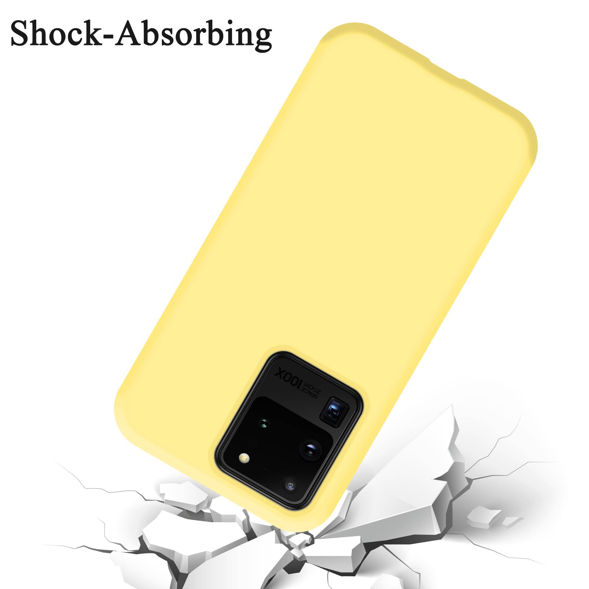 Cadorabo Schutzhülle für Samsung Galaxy S20 ULTRA Hülle in Gelb Handyhülle Case Cover TPU Etui