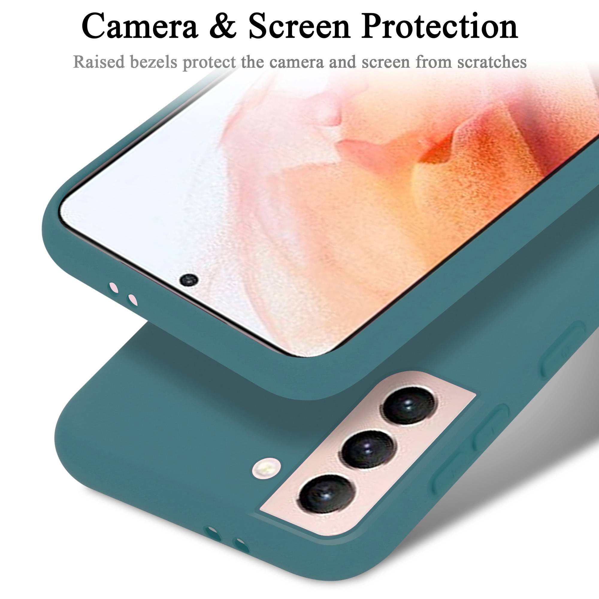Cadorabo Schutzhülle für Samsung Galaxy S21 5G Hülle in Grün Handyhülle Case Cover TPU Etui