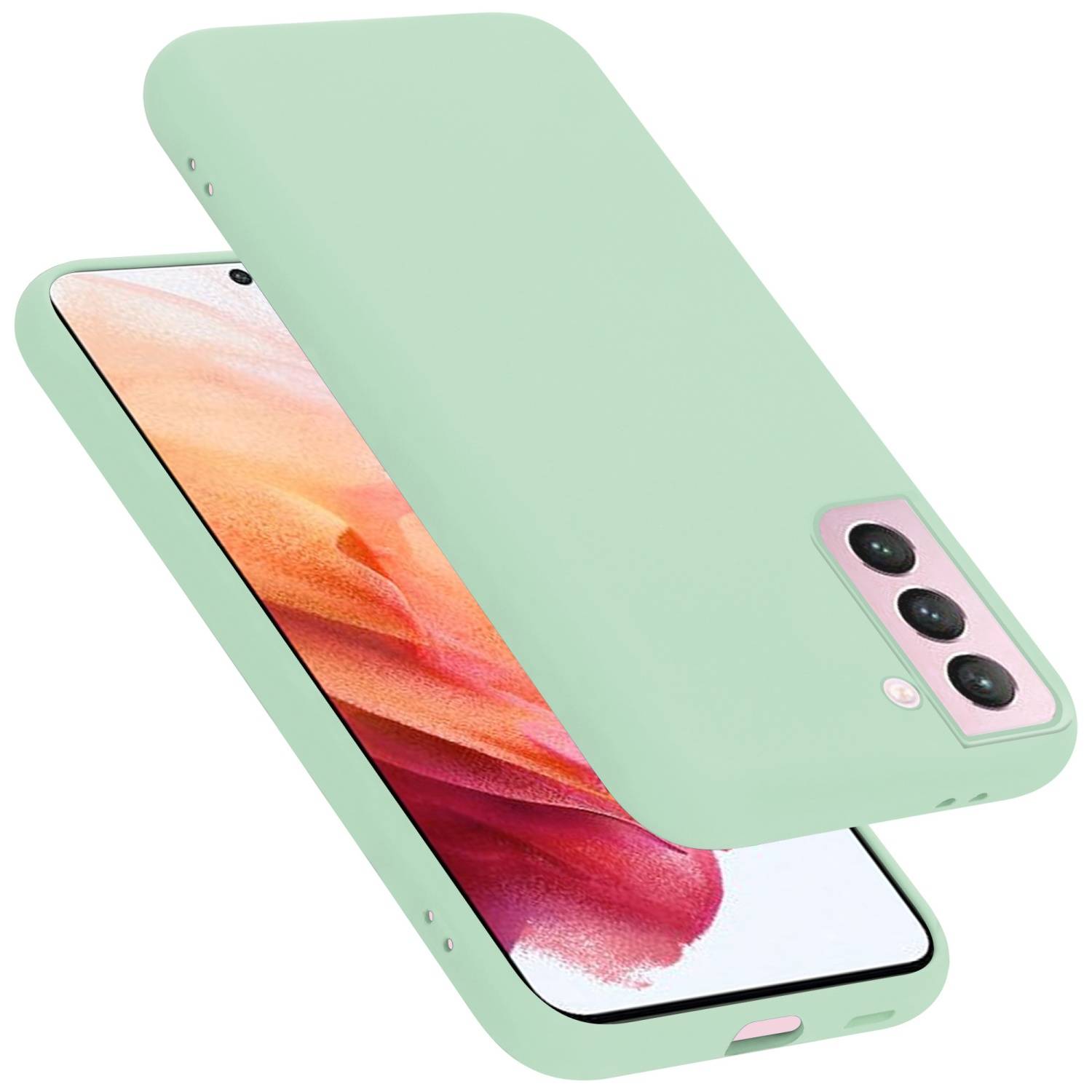 Cadorabo Schutzhülle für Samsung Galaxy S21 5G Hülle in Grün Handyhülle Case Cover TPU Etui