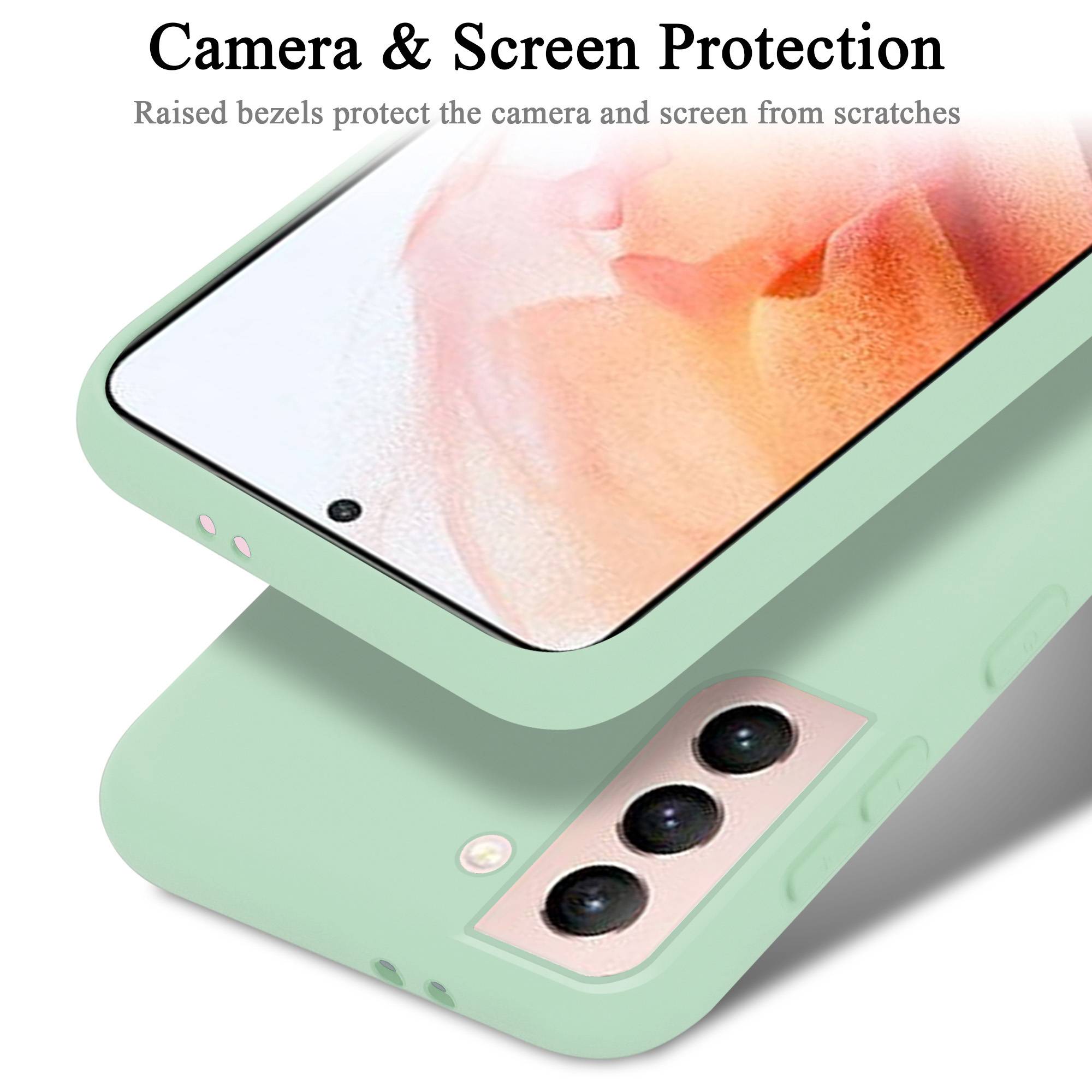Cadorabo Schutzhülle für Samsung Galaxy S21 5G Hülle in Grün Handyhülle Case Cover TPU Etui