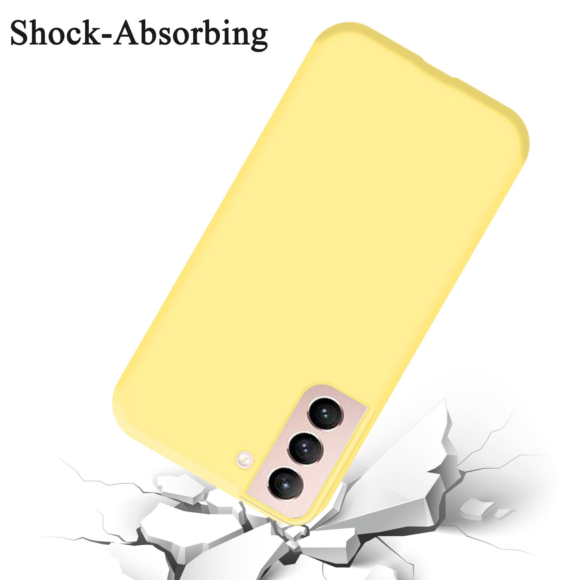 Cadorabo Schutzhülle für Samsung Galaxy S21 5G Hülle in Gelb Handyhülle Case Cover TPU Etui