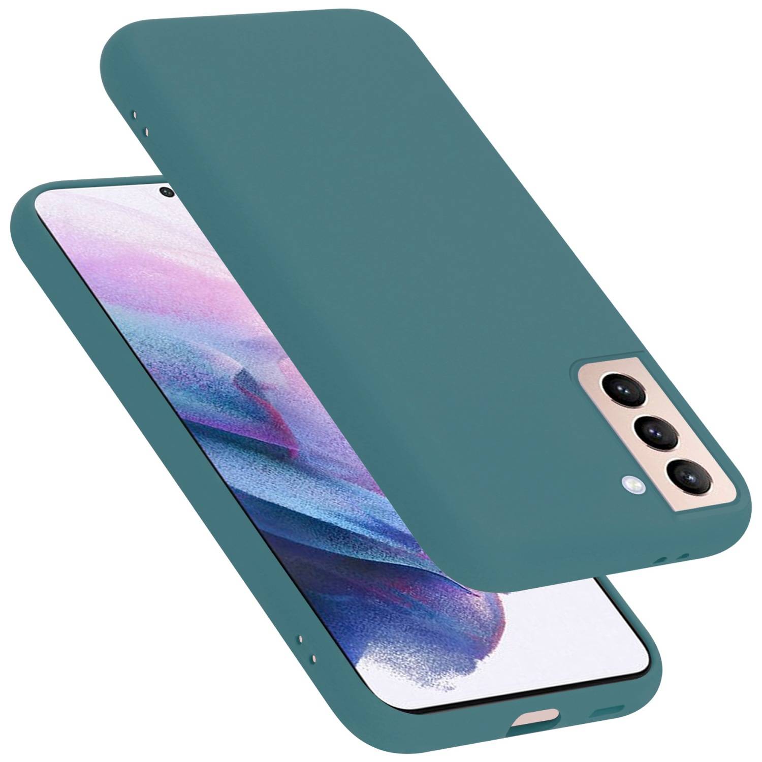 Cadorabo Schutzhülle für Samsung Galaxy S21 PLUS Hülle in Grün Handyhülle Case Cover TPU Etui