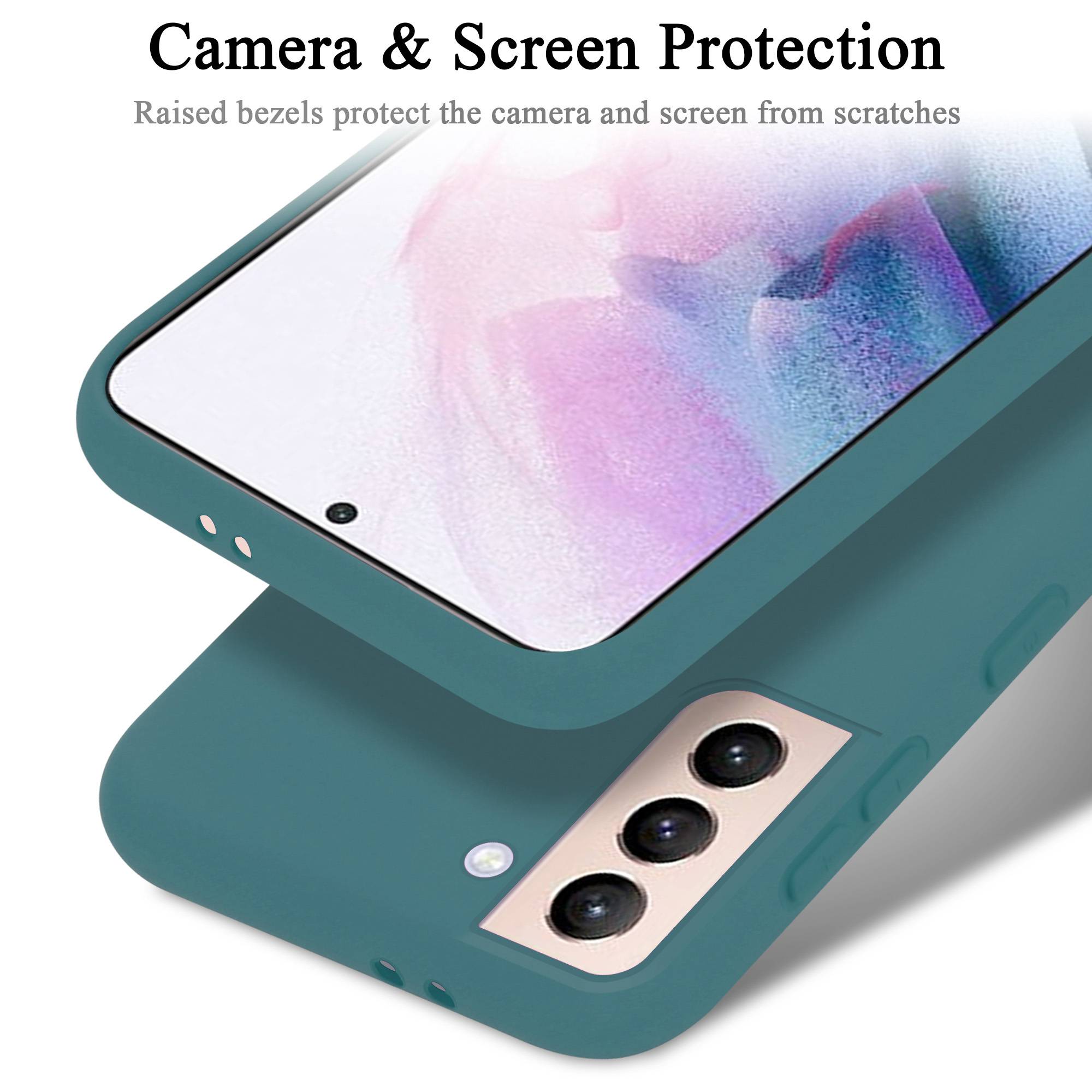 Cadorabo Schutzhülle für Samsung Galaxy S21 PLUS Hülle in Grün Handyhülle Case Cover TPU Etui