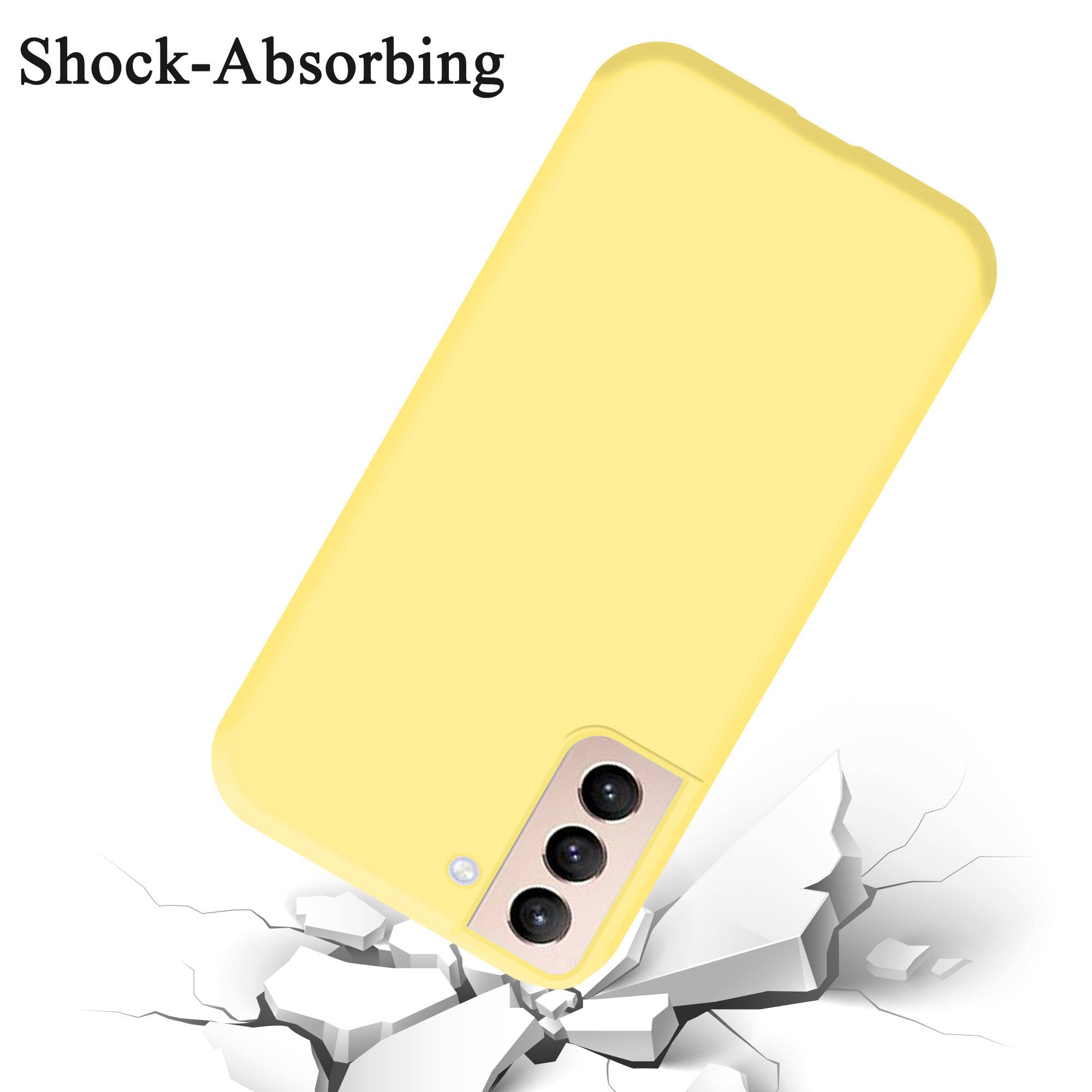 Cadorabo Schutzhülle für Samsung Galaxy S21 PLUS Hülle in Gelb Handyhülle Case Cover TPU Etui