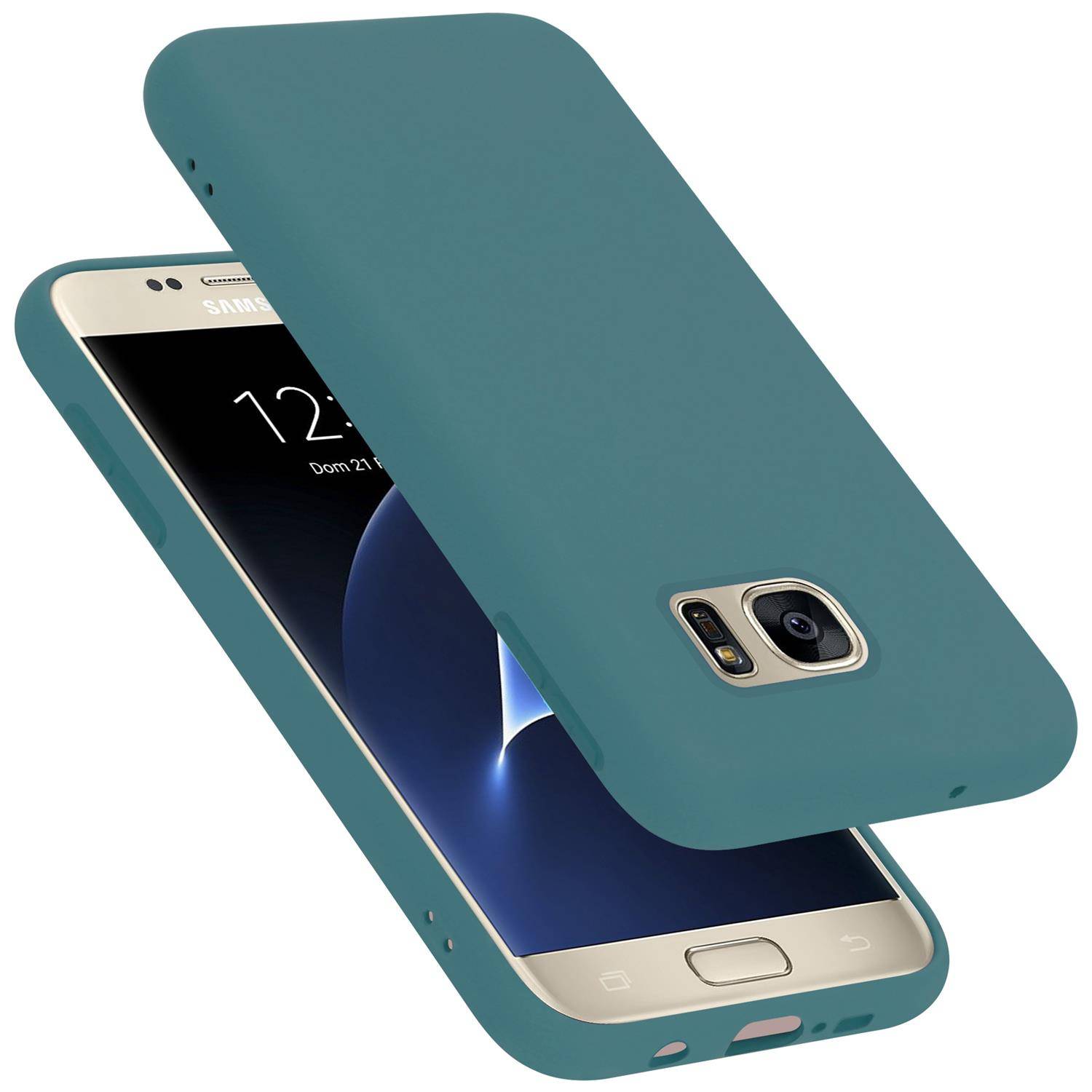 Cadorabo Schutzhülle für Samsung Galaxy S7 Hülle in Grün Handyhülle Case Cover TPU Etui