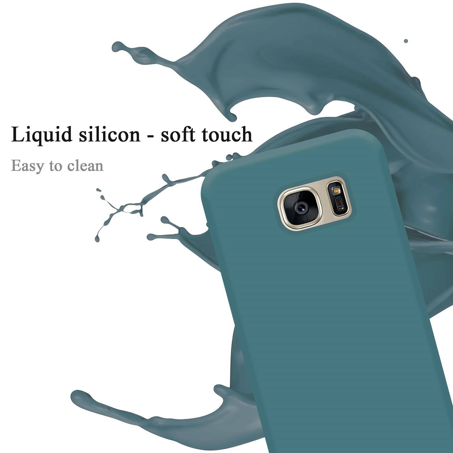Cadorabo Schutzhülle für Samsung Galaxy S7 Hülle in Grün Handyhülle Case Cover TPU Etui