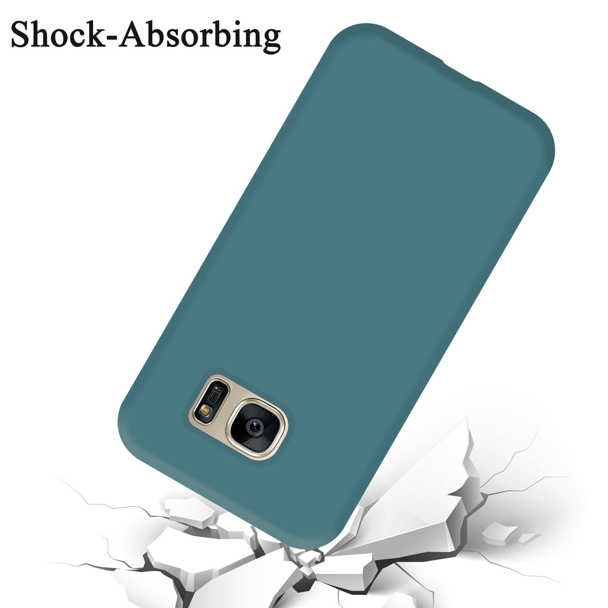 Cadorabo Schutzhülle für Samsung Galaxy S7 Hülle in Grün Handyhülle Case Cover TPU Etui