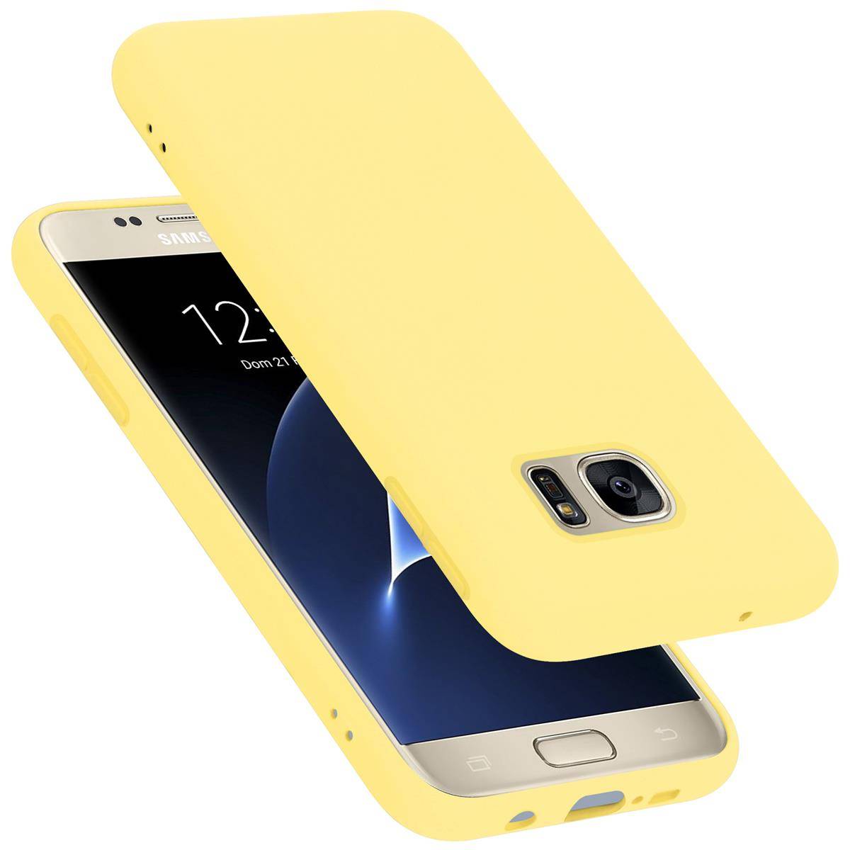 Cadorabo Schutzhülle für Samsung Galaxy S7 Hülle in Gelb Handyhülle Case Cover TPU Etui