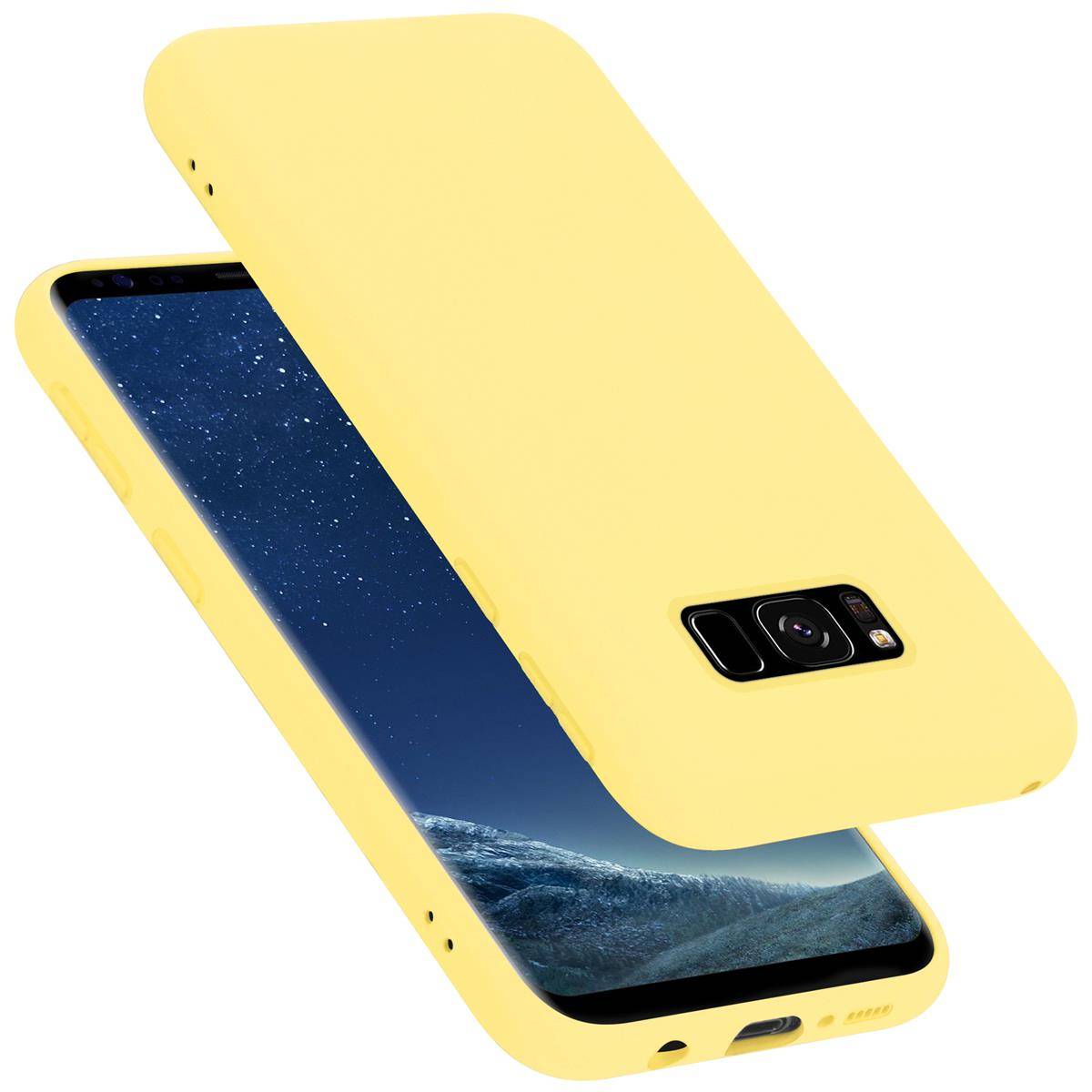 Cadorabo Schutzhülle für Samsung Galaxy S8 Hülle in Gelb Handyhülle Case Cover TPU Etui