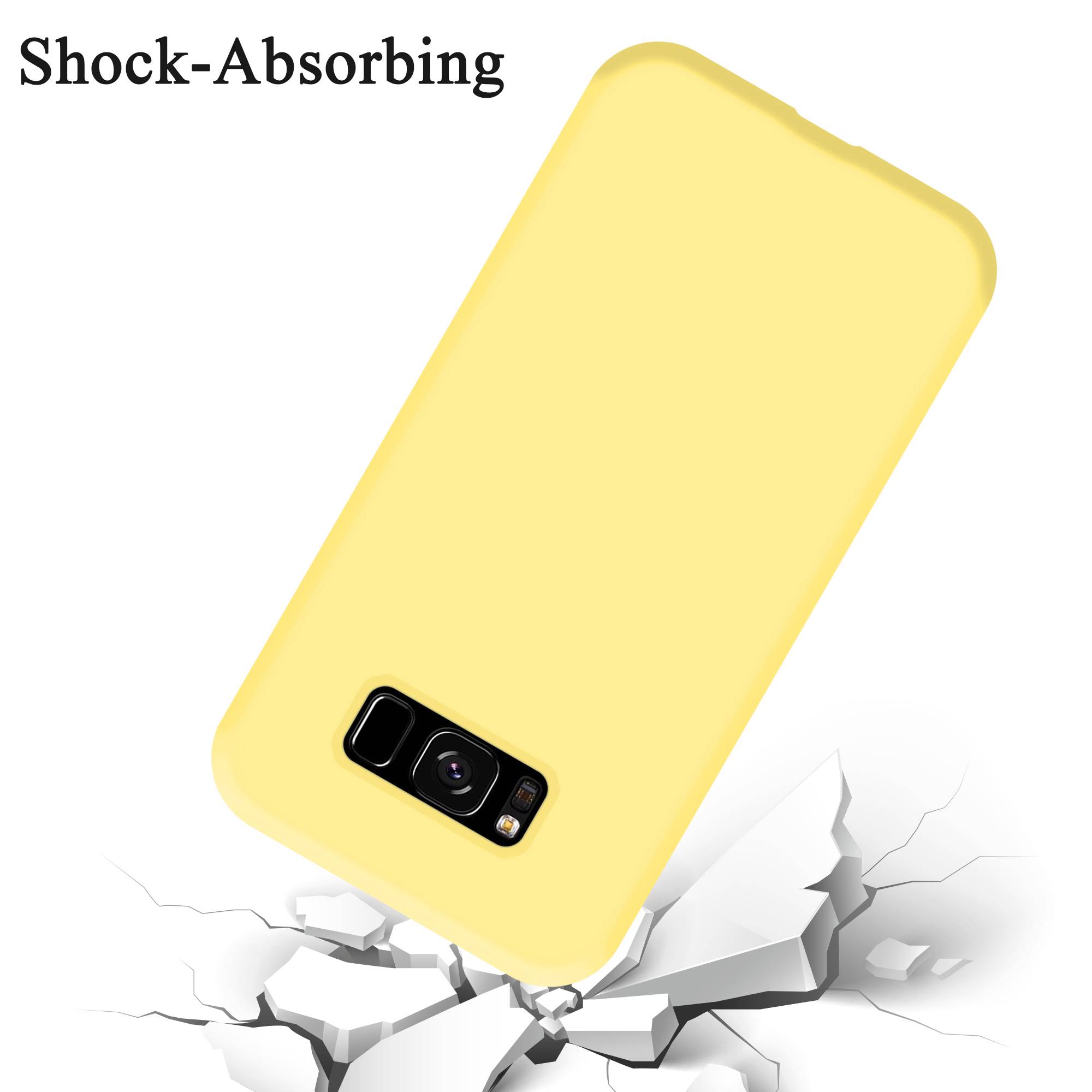 Cadorabo Schutzhülle für Samsung Galaxy S8 Hülle in Gelb Handyhülle Case Cover TPU Etui