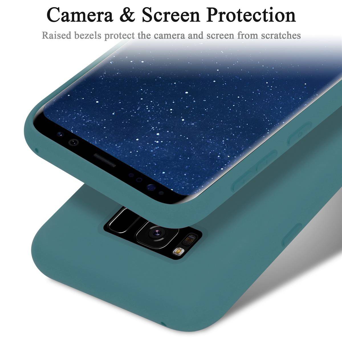 Cadorabo Schutzhülle für Samsung Galaxy S8 PLUS Hülle in Grün Handyhülle Case Cover TPU Etui