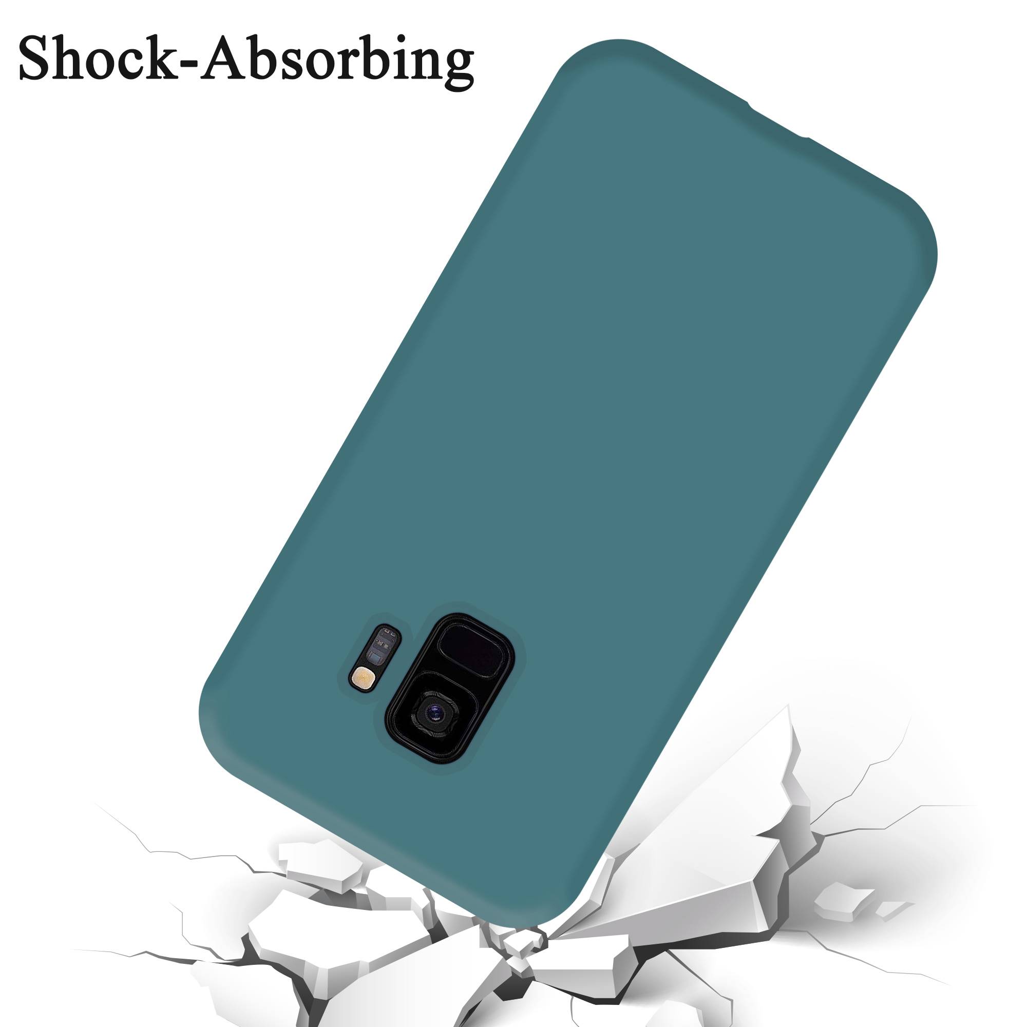 Cadorabo Schutzhülle für Samsung Galaxy S9 Hülle in Grün Handyhülle Case Cover TPU Etui