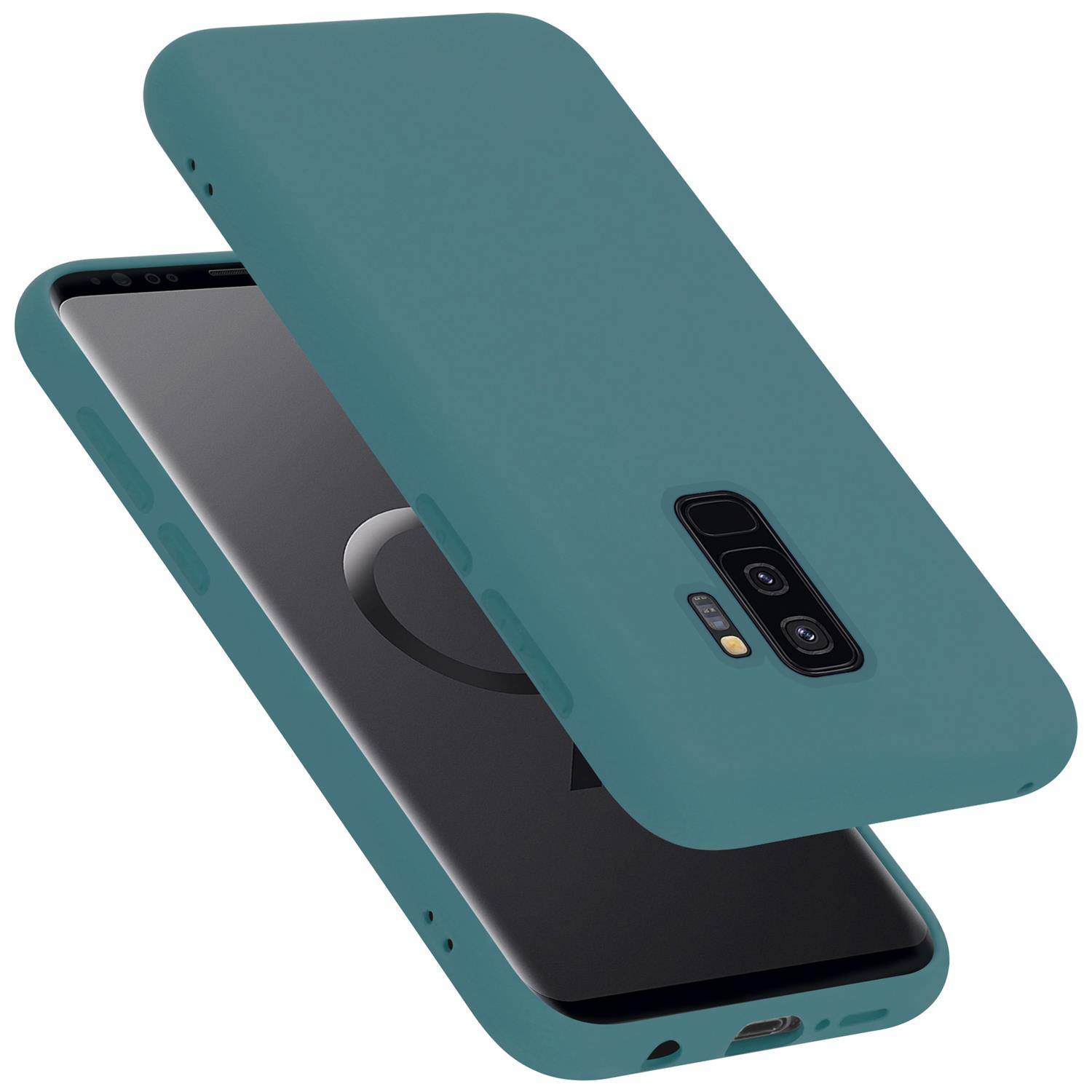 Cadorabo Schutzhülle für Samsung Galaxy S9 PLUS Hülle in Grün Handyhülle Case Cover TPU Etui